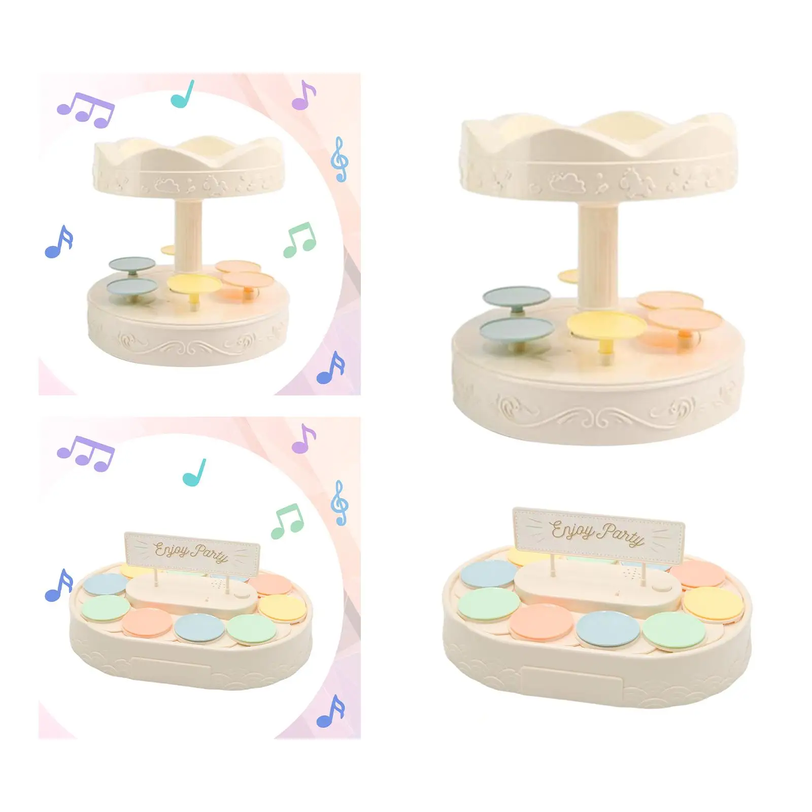 Carousel Cupcake Holder Cookie Cupcake Holder Automatic Rotating Turntable