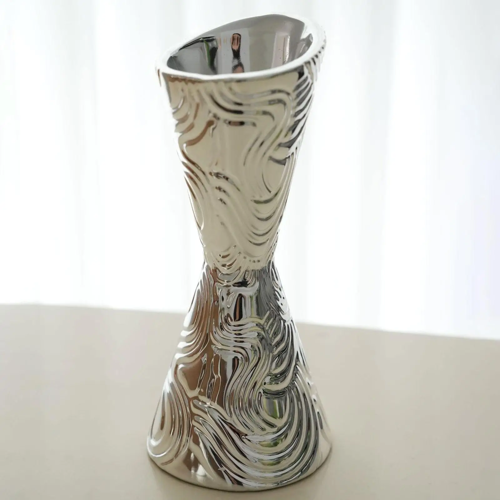 Modern Flower Vase Minimalist Decorative Vase Table Centerpiece Ceramic Vase for Dining Table Office Party Shelf Home Decor