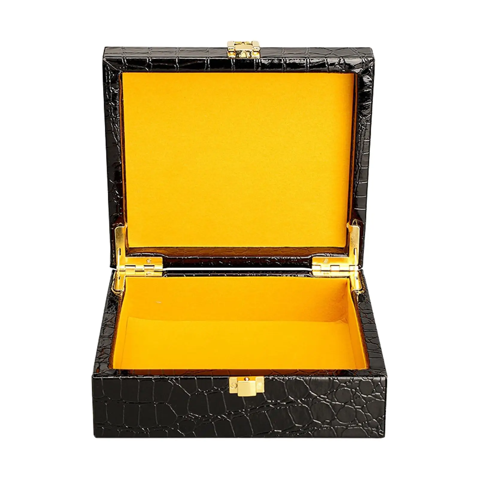 Jewelry Storage Box Rectangle Portable Anniversaries Gift Retro Treasure Organizer Chest Durable Trinket Box for Earrings Travel