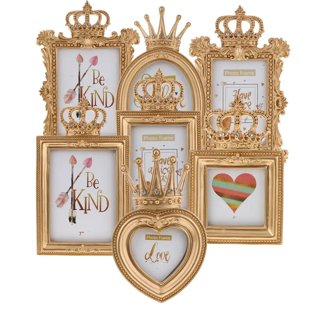 Square crown picture frame photo frame photo gallery wedding decor