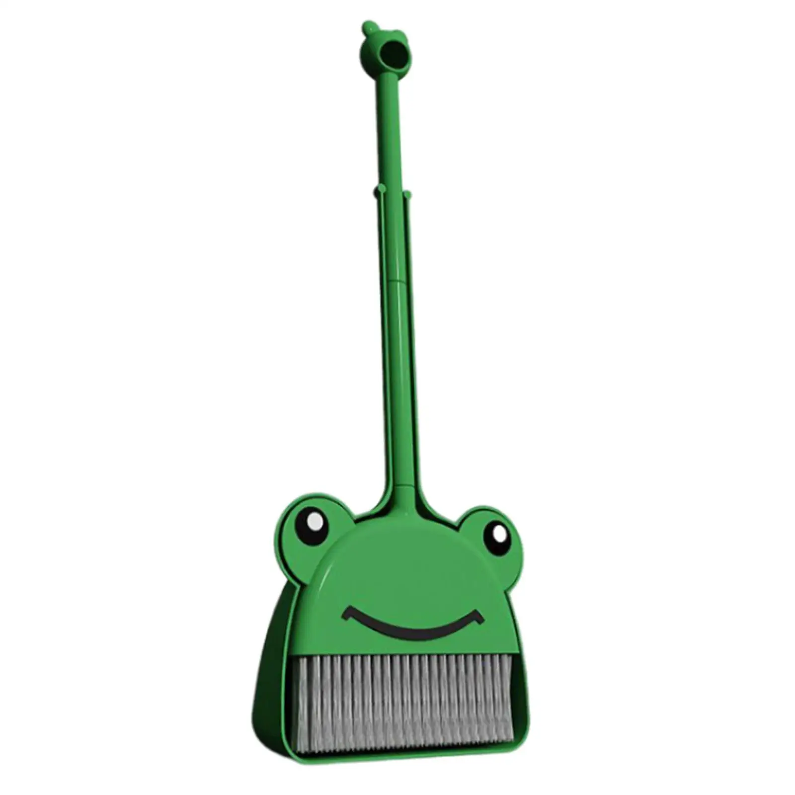 Mini Broom with Dustpan Holiday Gifts Educational Lovely Frog Theme Housekeeping Play Set for Kindergarten Preschool Boys Girls