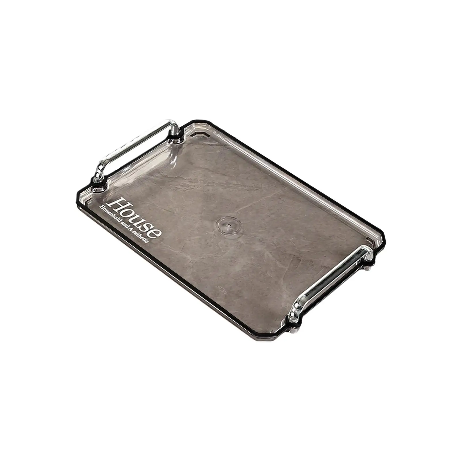 Serving Platter Food Trays Sturdy Lightweight Practical for Serving Drinks Stylish Rectangular Tray with Handle Sofa Couch Tray