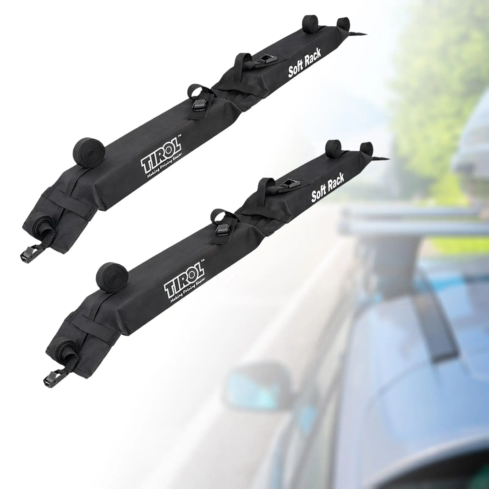 2 Pieces Universal Foldable Soft Roof paddleboard Luggage Carrier