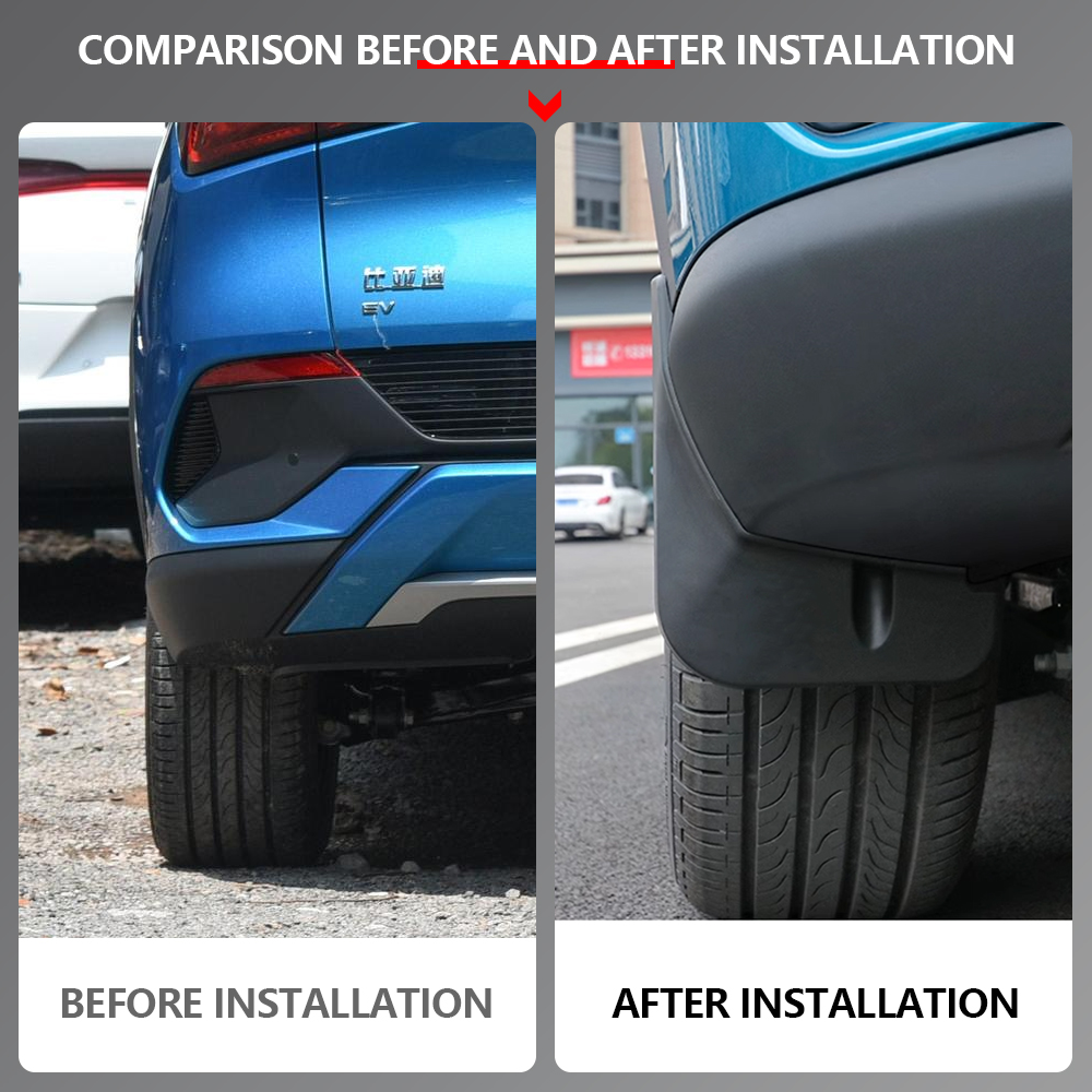 For BYD Atto 3 EV 2022 2023 Mud Flaps Auto Front Rear 4pcs Mudguards Special Fender Mudflaps Car Accessories