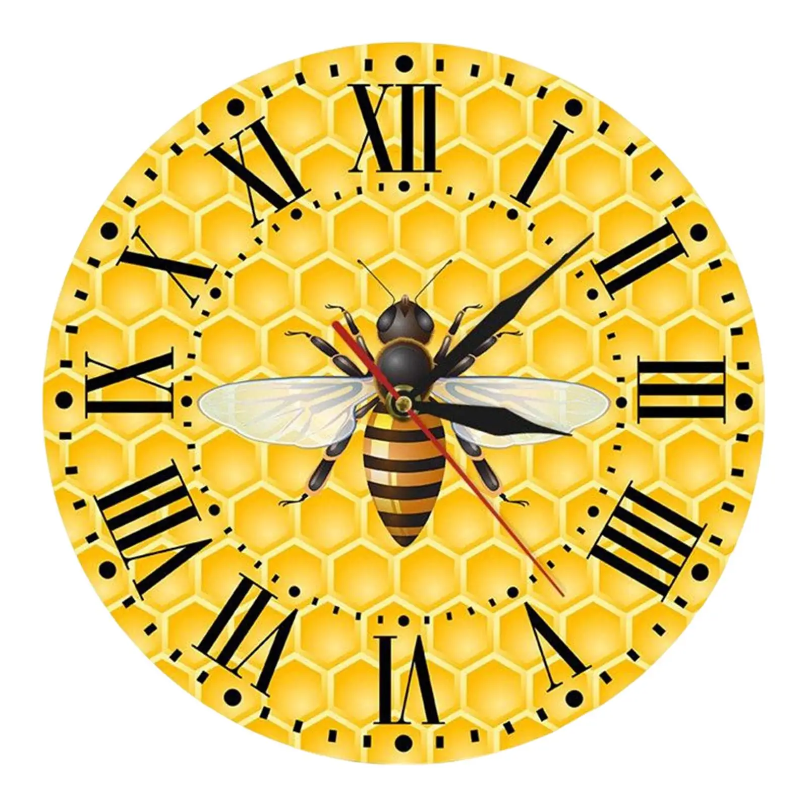  Yellow Hive Wall Clocks 12 inch Installation Quickly Silent
