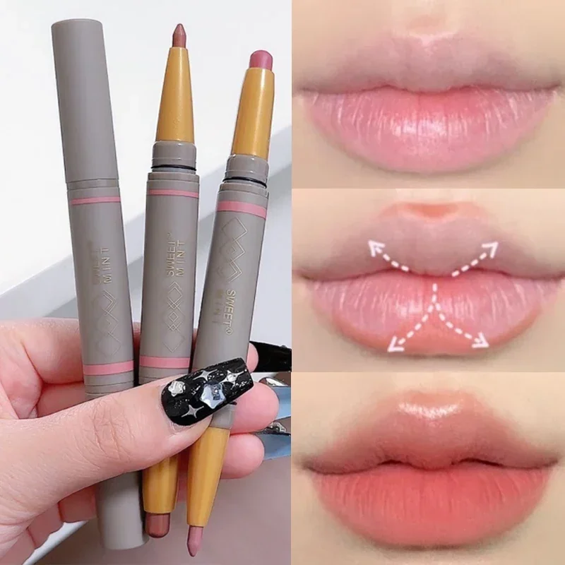 Best of Matte Lipstick Pen Lip Liner Pencil Cosmetics Double Sided Waterproof Long Lasting Nude Pink Lip Liner Contouring Korean Makeup Reviews & Tips