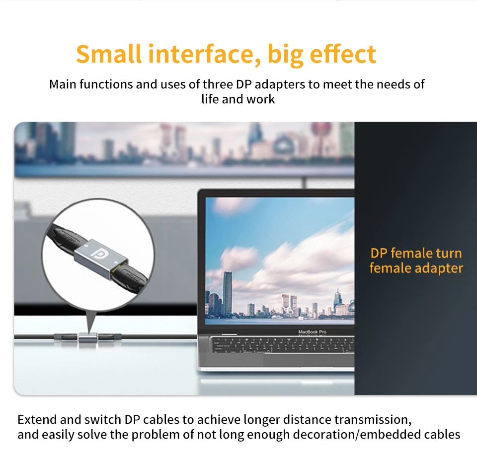 Title 7, 8k 4k displayport para mini adaptador displaypo...