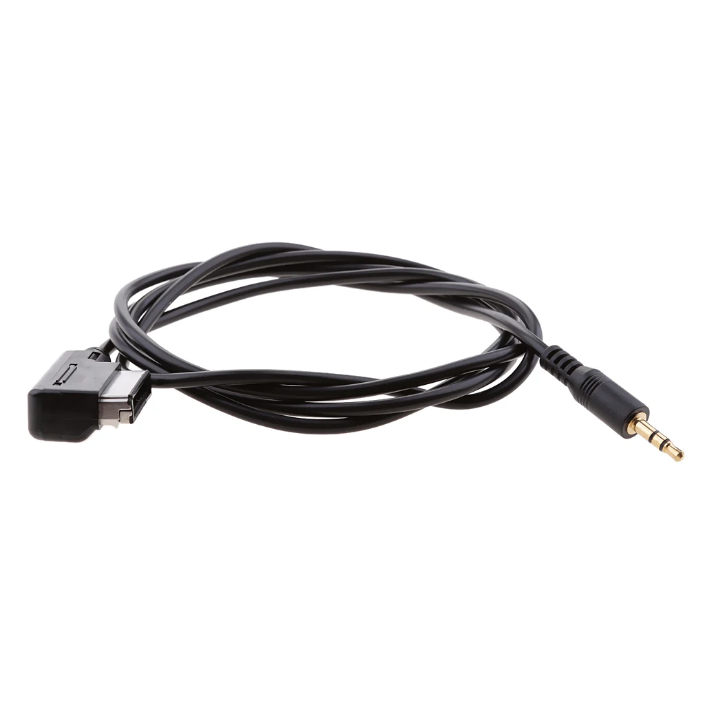 3.5mm Male AUX-In Audio Stereo Cables Adapter for Audi A3 A5 S5 Q3 Q7 2009-