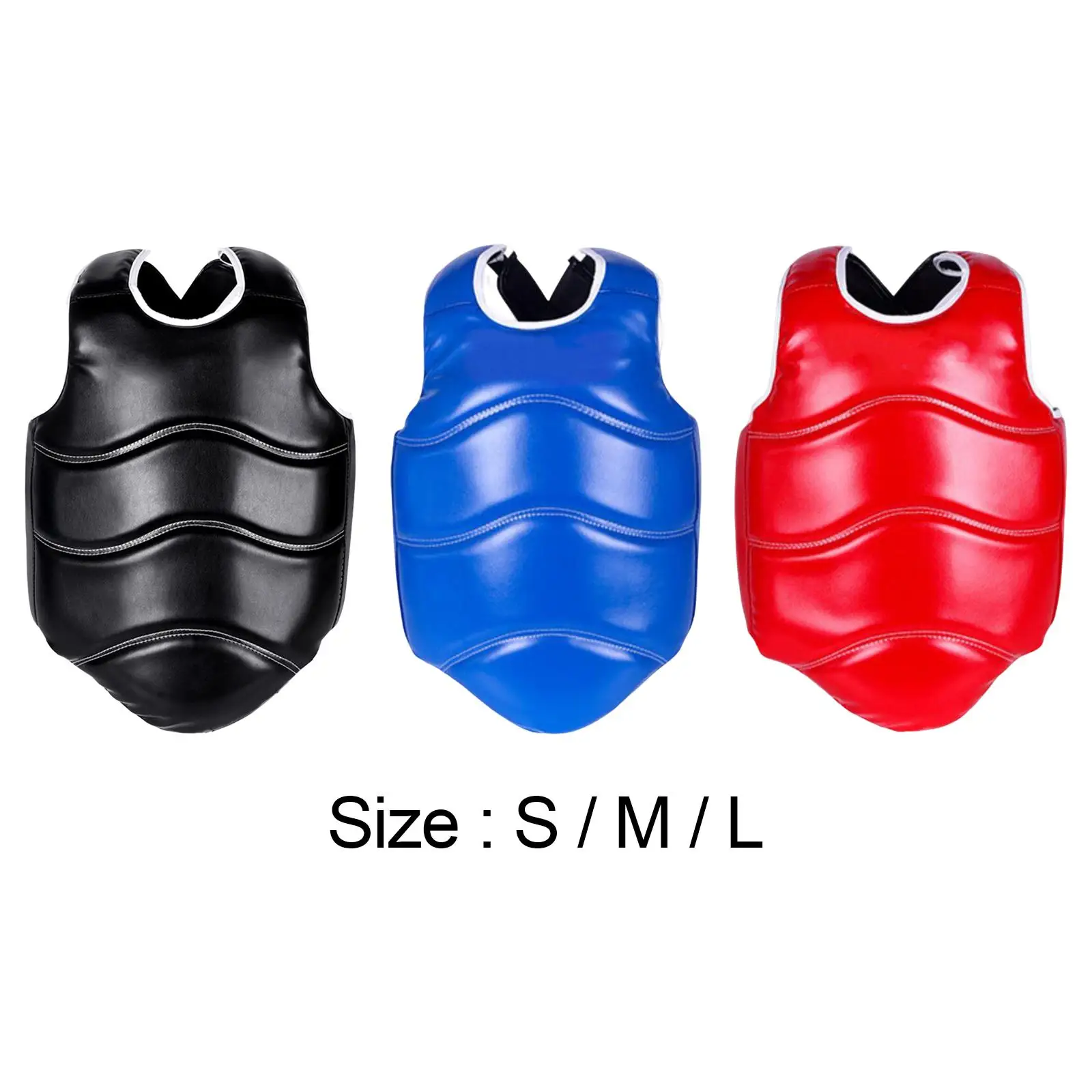 Karate Chest Protector Boxing Chest Guard Chest Gear Belly Ribs Protection for Sanda Taekwondo Unisex Kids Teen Heavy Punching