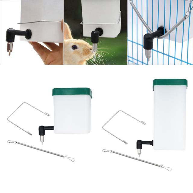 Automatic Drinker Dispenser Water Feeder Hanging Mount Leakproof Drinking Bottle Cage Waterer for Rabbit Chinchilla Mouse/Rat