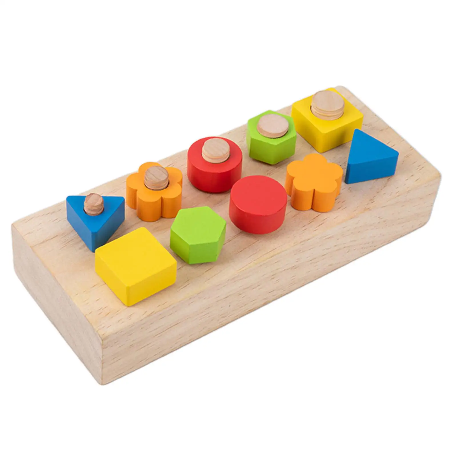 Montessori Wood Nuts and Bolts Board  Material Color &  , Developing Brain Power Develop  Gifts