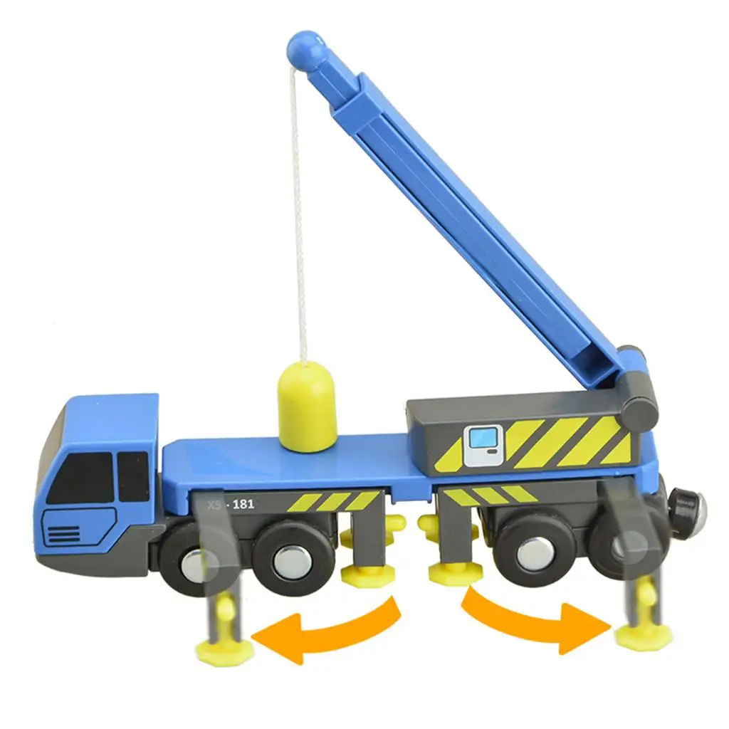 Plastic Micro Crane Truck Toy Movable Parts Play Vehicles Kids Toddlers