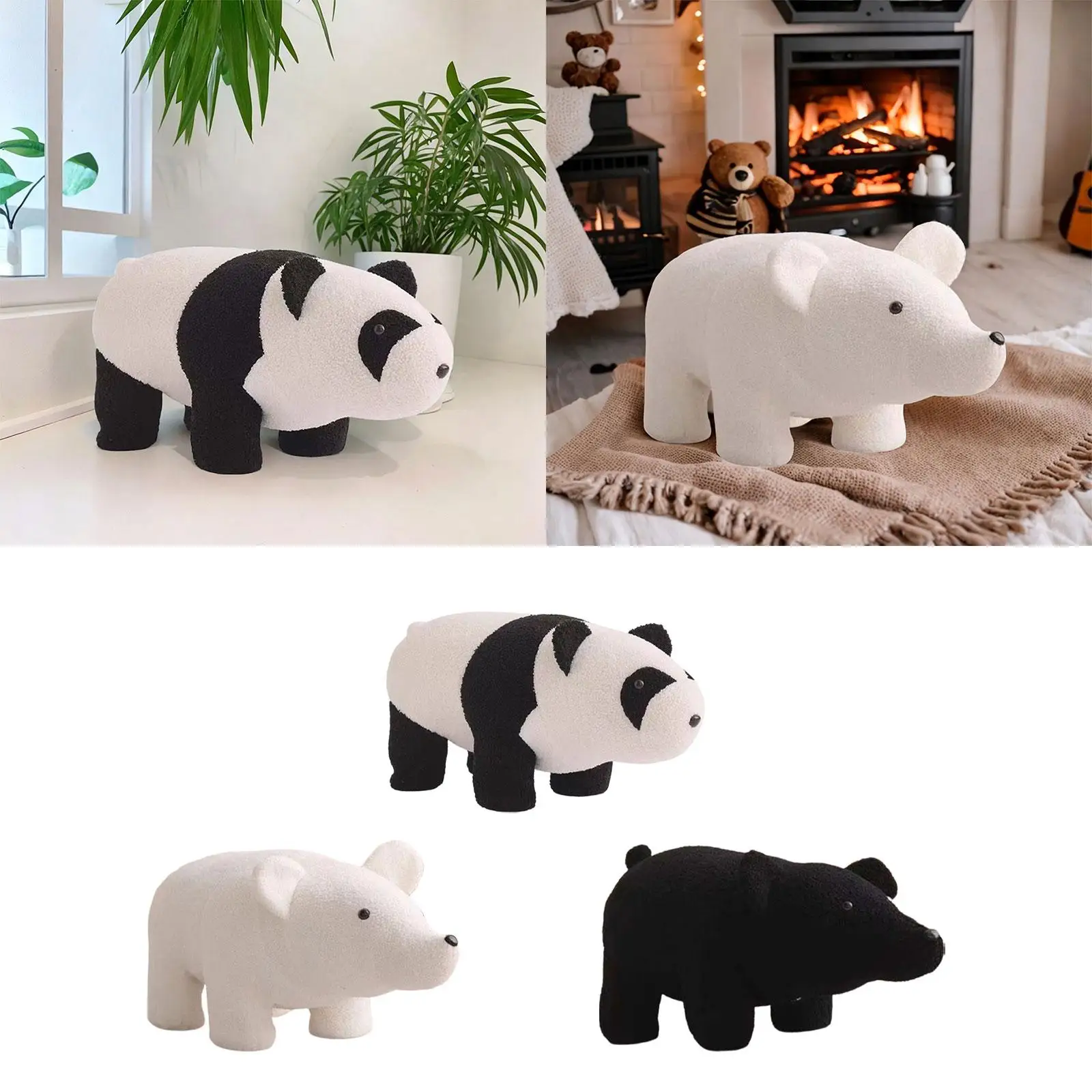 Foot Rest Bedside Kids Gift Anti Slip Cute Animal Footstools Animal Shaped Foot Stool Small Footstool Ottoman for Home Entryway