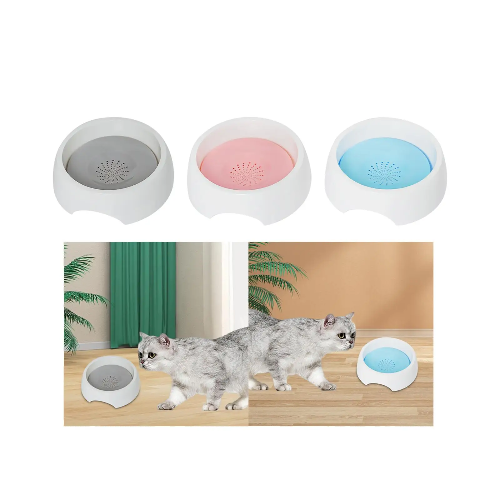 Pet Floating Bowl No Slip Portable Not Spill Vehicle Carried Not Wetting Mouth with Floating Disk Dog Drinking Water Bowl Puppy