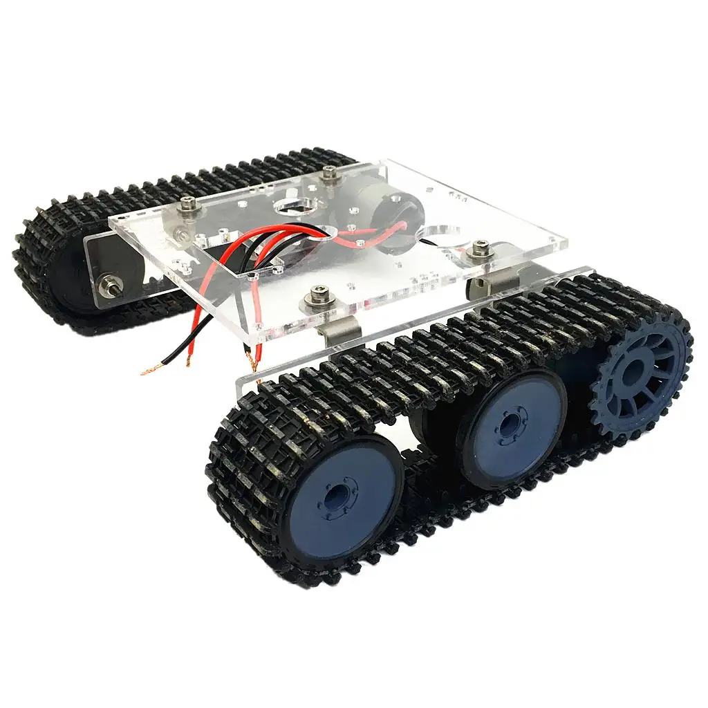Manipulators Kits DIY Assembling Acrylic 33GB520 Motor-12 Tank Car Chassis Track Crawler Circuits Kits for Learning Kits