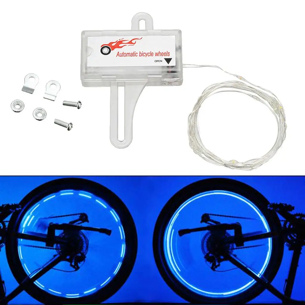 20 LEDs Bike Bicycle Cycling Rim Lights LED Wheel Spoke Light String Strip for kids