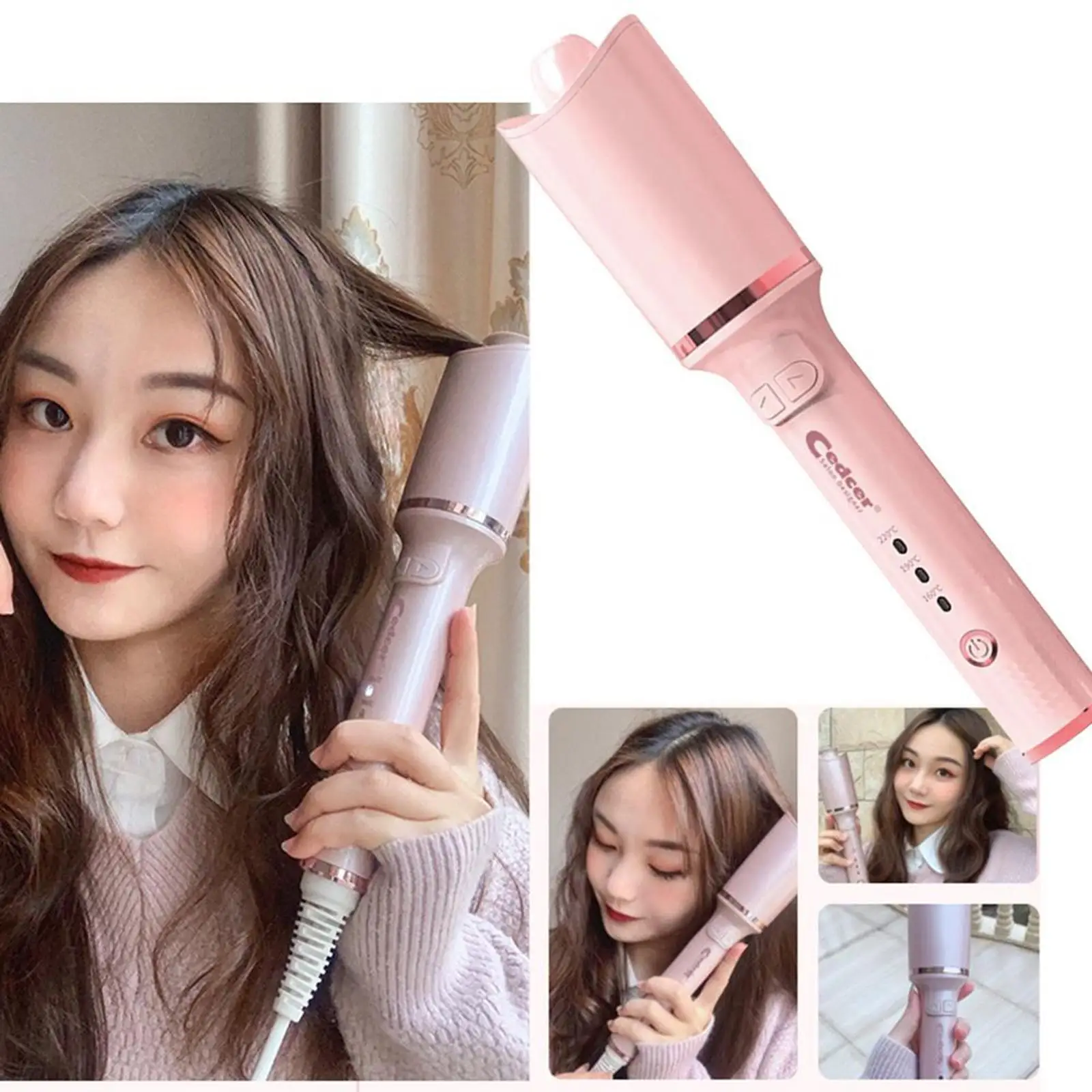 Auto Hair er, Automatic ing Iron with 3 Adjustable Temperature Portable ing  Fast ing for s Waves-US