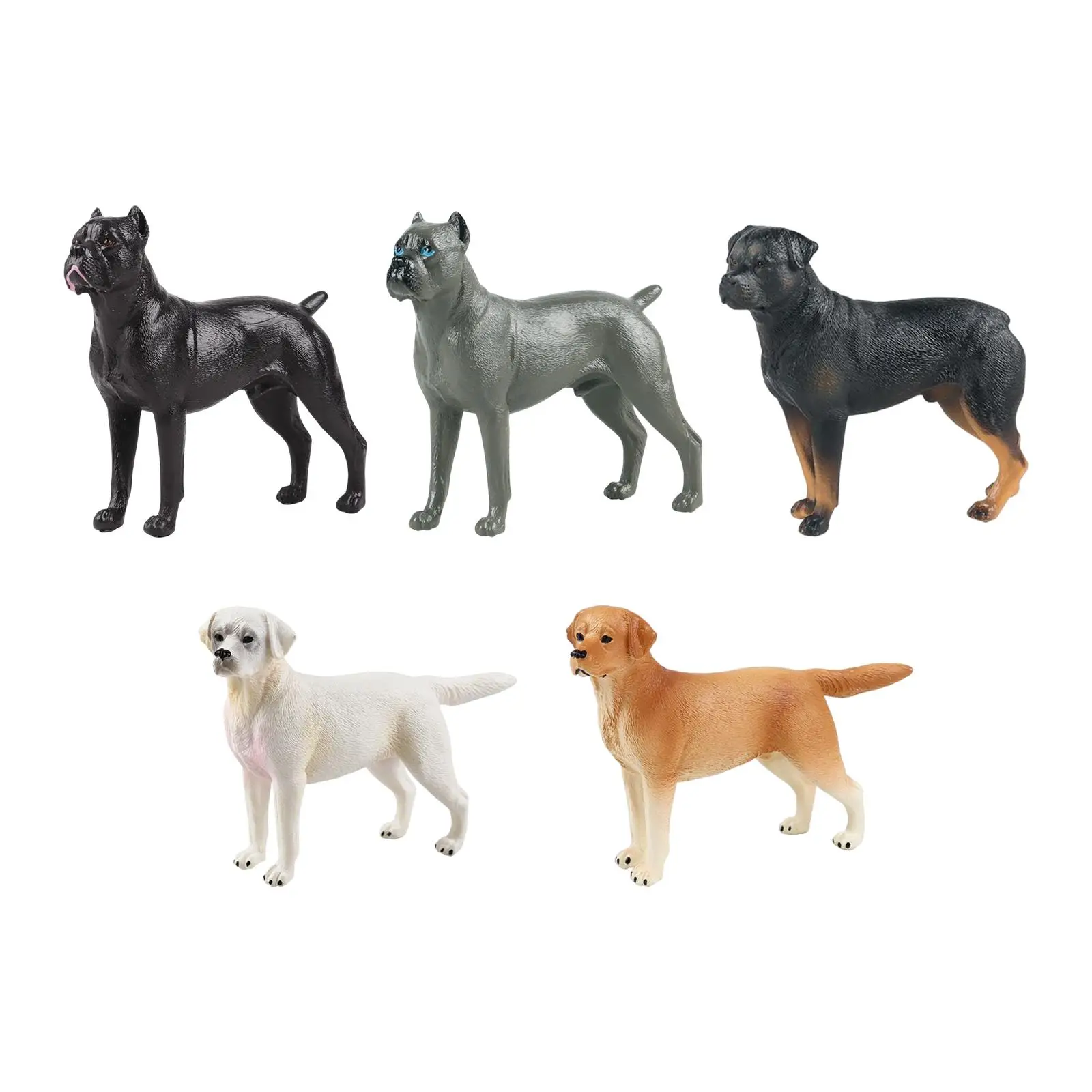 Realistic Dog Figurine Statue for Birthday Gift Party Toy Cake Topper Kids