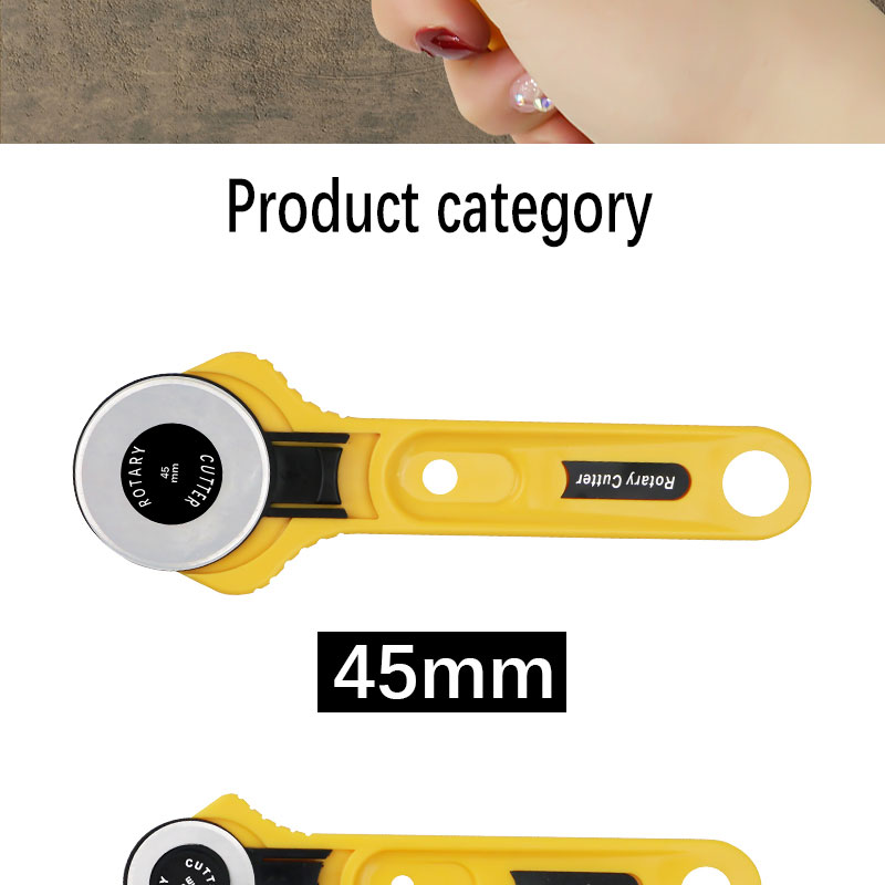 Description Picture 5 of item28/45mm Circular Rotary Cutter Knife Safety Blade Patchwork Piecing Sewing Quilting Fabric Cutting Leathercraft Tool