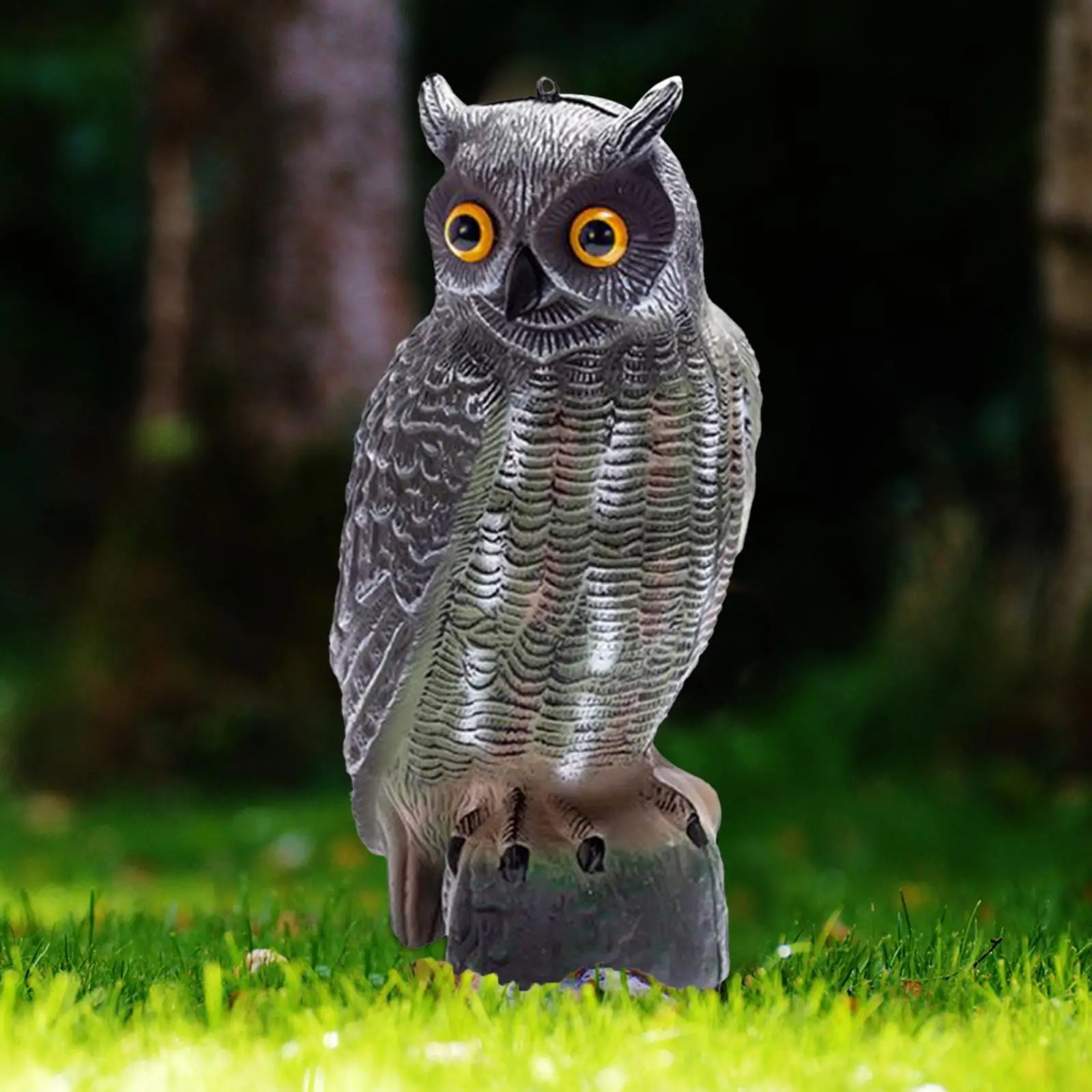 Bird Fake Owl Decoy Sculpture, Realistic Owl Garden Statue Decoration,