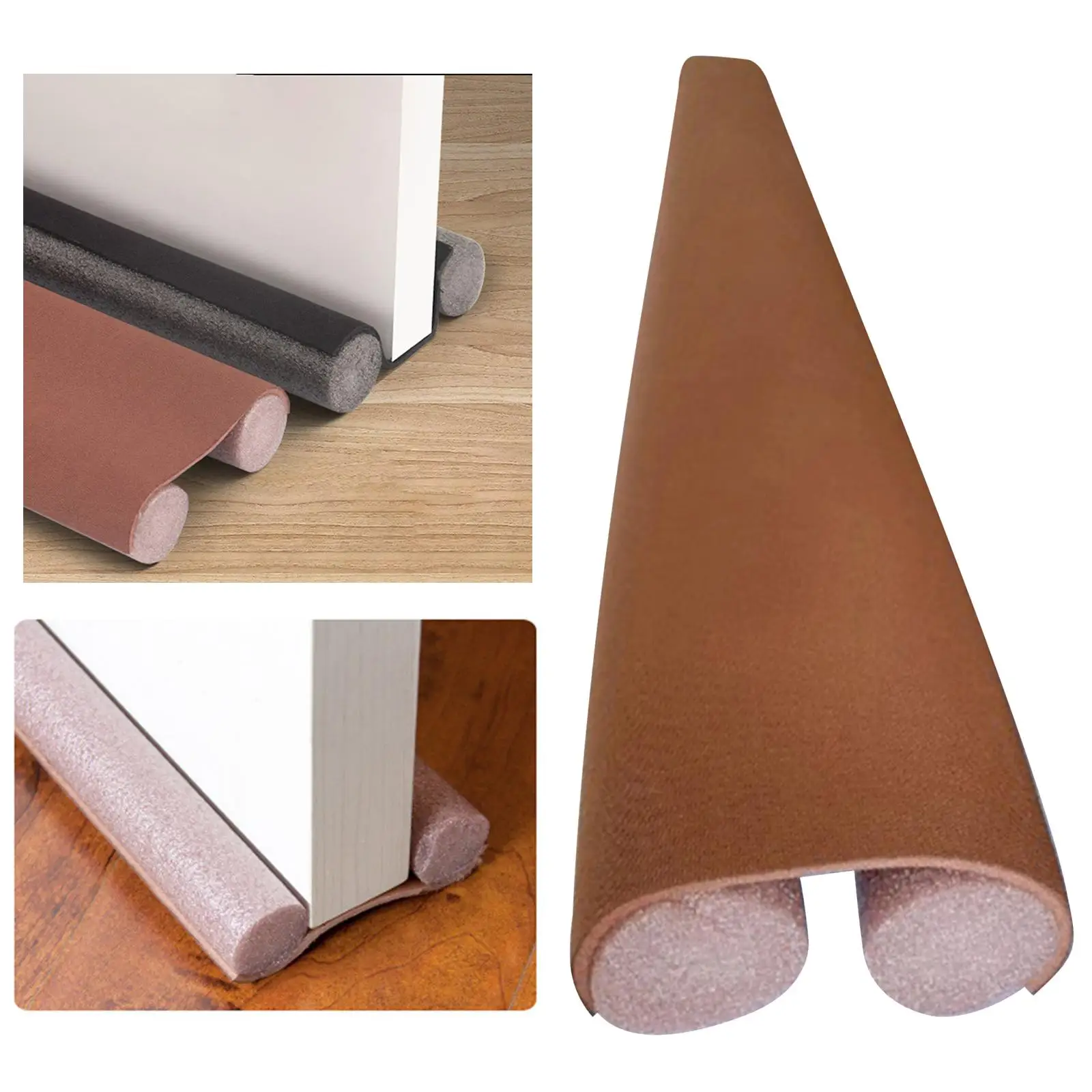 Twin Under Door Draft Stopper Foam Weather Stripping Door Sweep Draft Guard Reduce Noise Energy Saving Doorstop Windshield