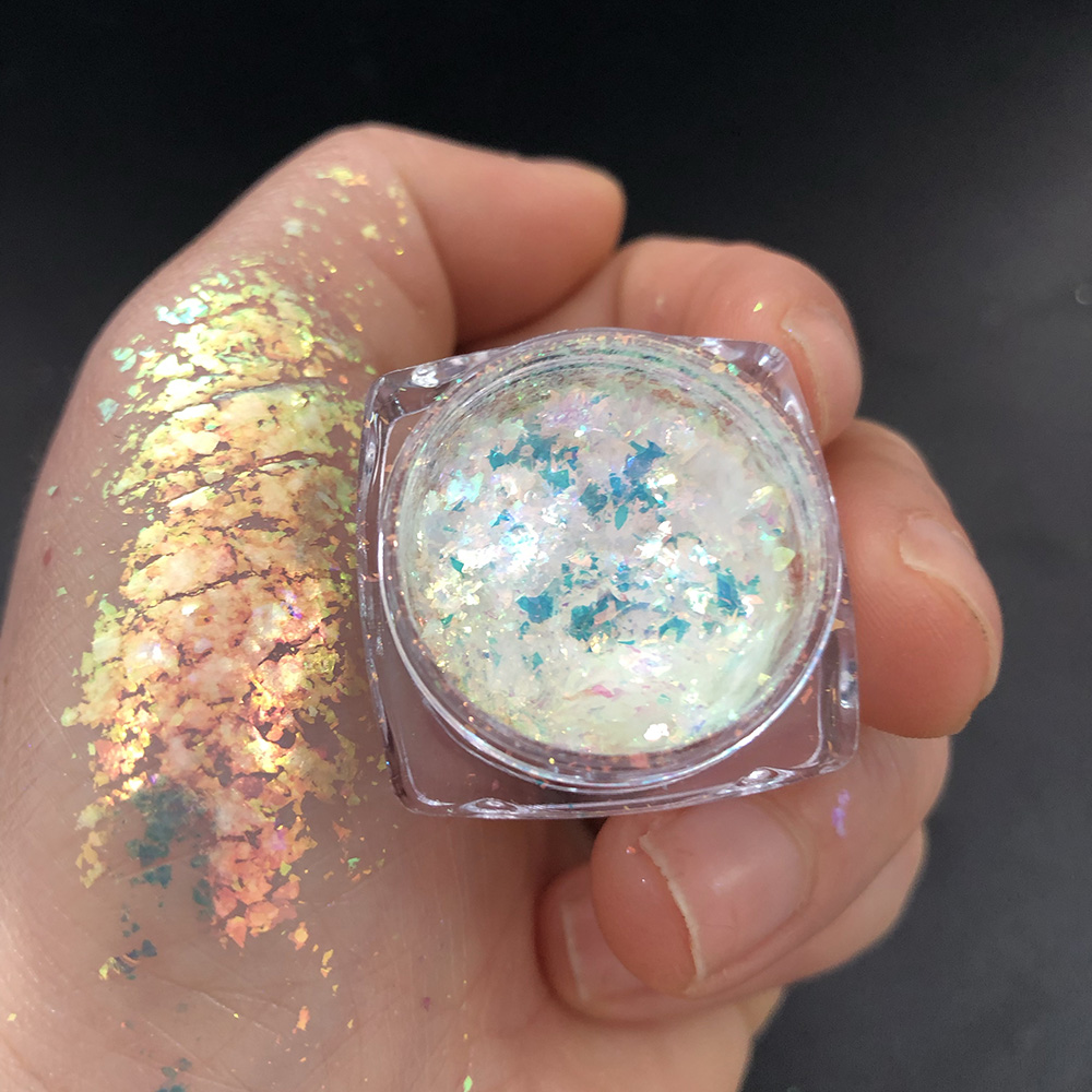 Best of 1 Box Shiny Mermaid Opal Powder Nail Glitter Aurora Chameleon Yuki Rainbox Nail Sequins Powder Unicorn Mirror Aurora Opal Powder Reviews & Tips