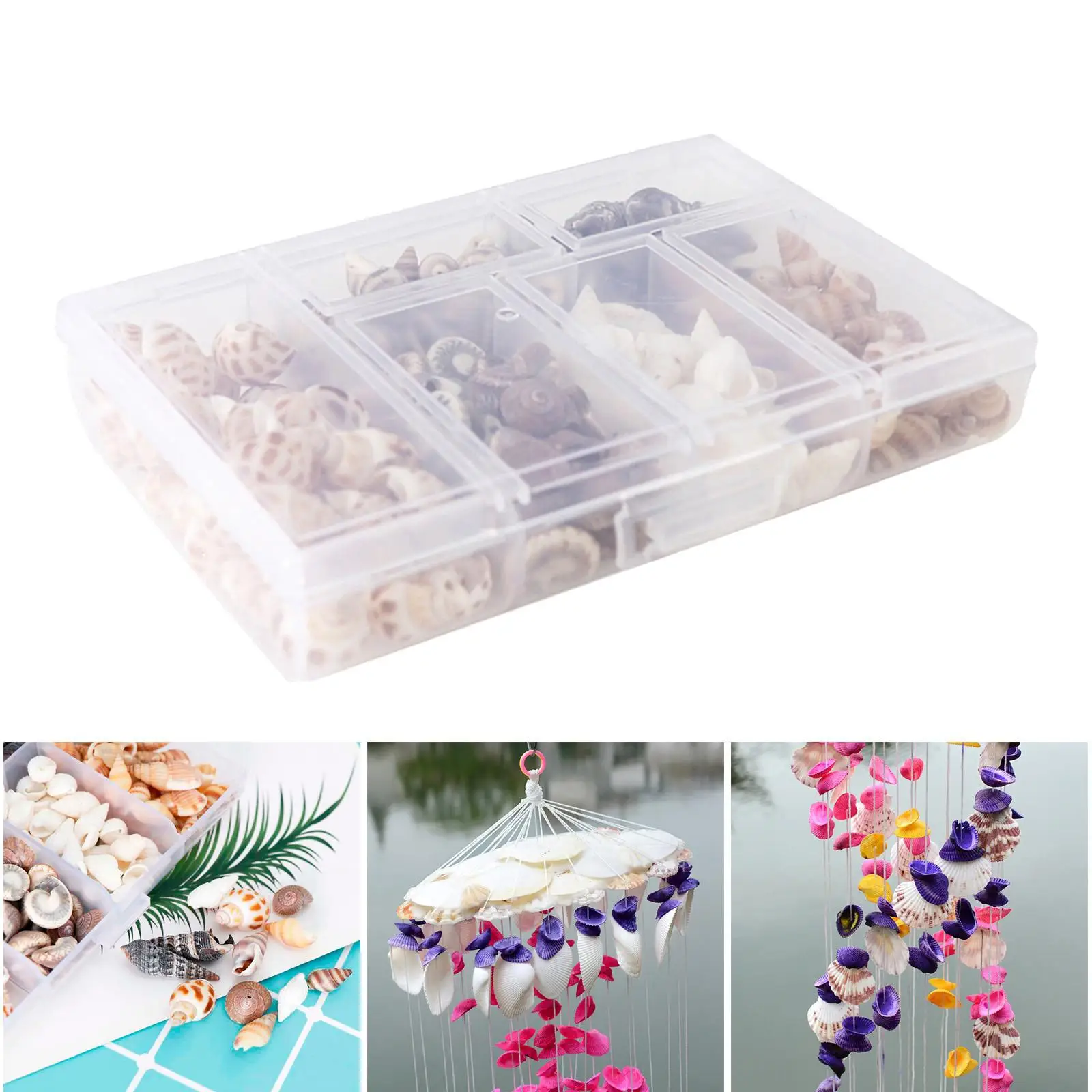 100g Beach Sea Shells Beads Natural Seashells for Fish Tank, Beach Theme Party,