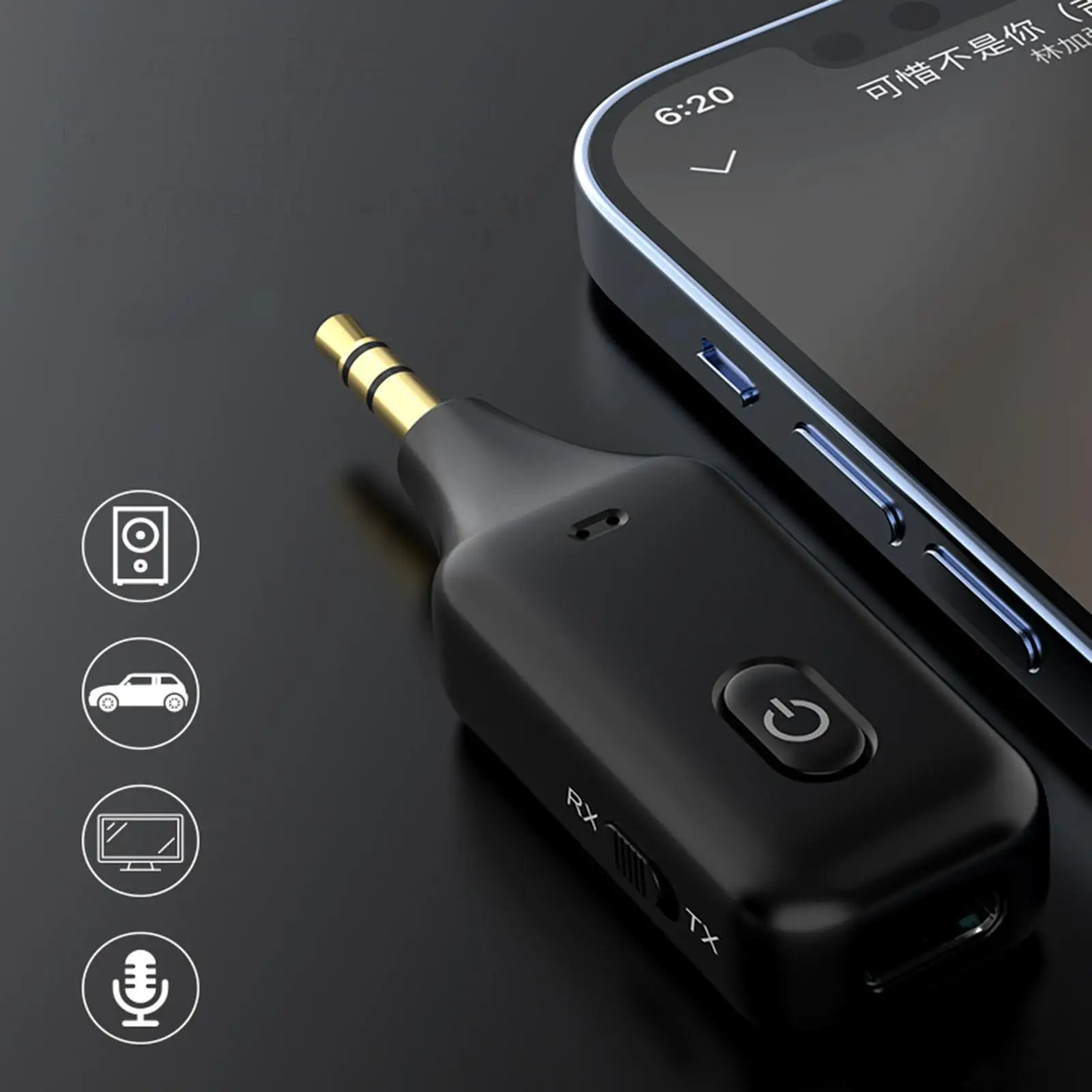 .1 Audio Receiver Adapter for Headphone Home Speaker