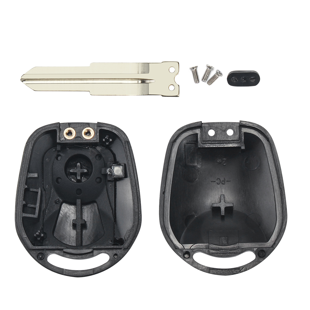 KEYYOU Für Ssangyong 2-Taste Auto Schlüssel Ersatz Fob Abdeckung Fall Für Ssangyong Actyon Kyron Rexton Uncut Klinge – Detail 4