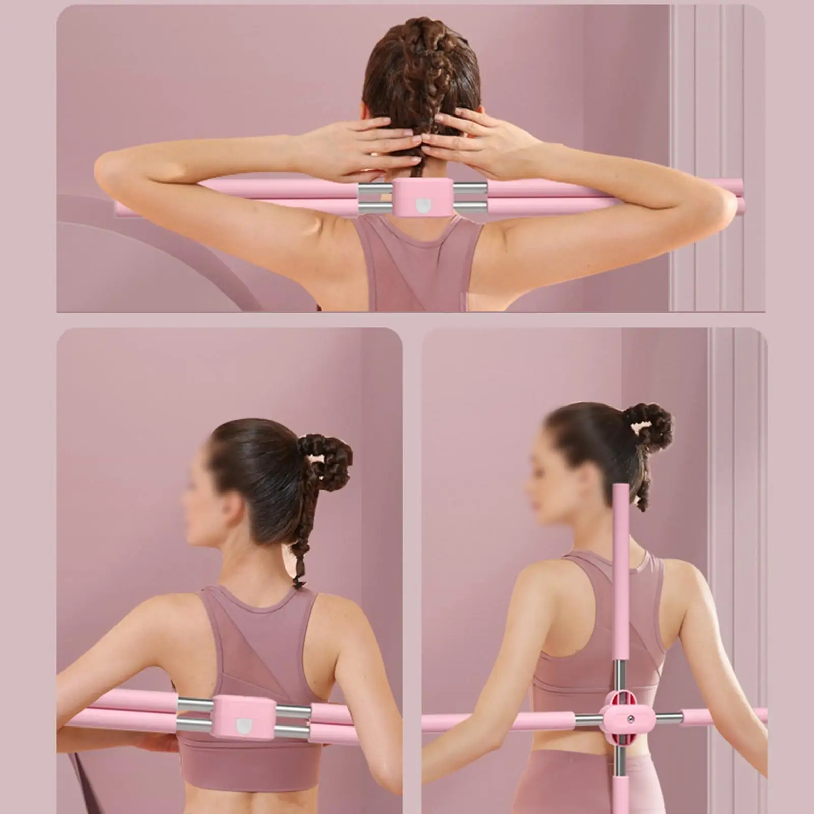 Yoga Stick Open Shoulder Pranayama Stick Lung Opener Stretching Bar for Pilates Beautifying Body Sculpting Dance