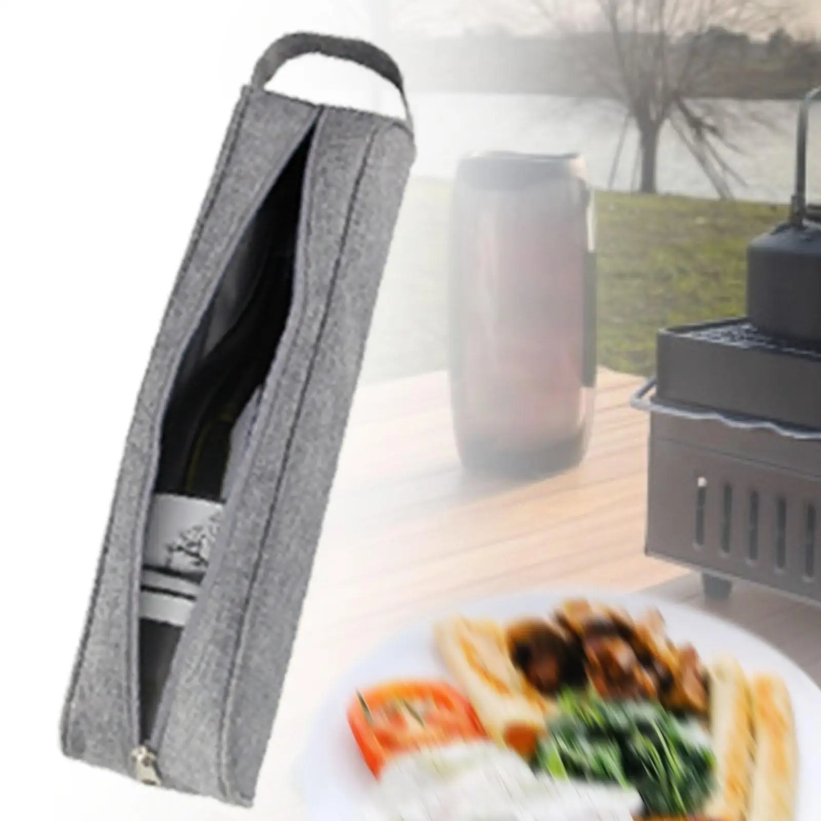 Single Bottle Wine Tote Bag Case Wine Storage Bag Cooler Bag Sleeve Thermal Wine Carrier Bag for Outdoor Beach Party