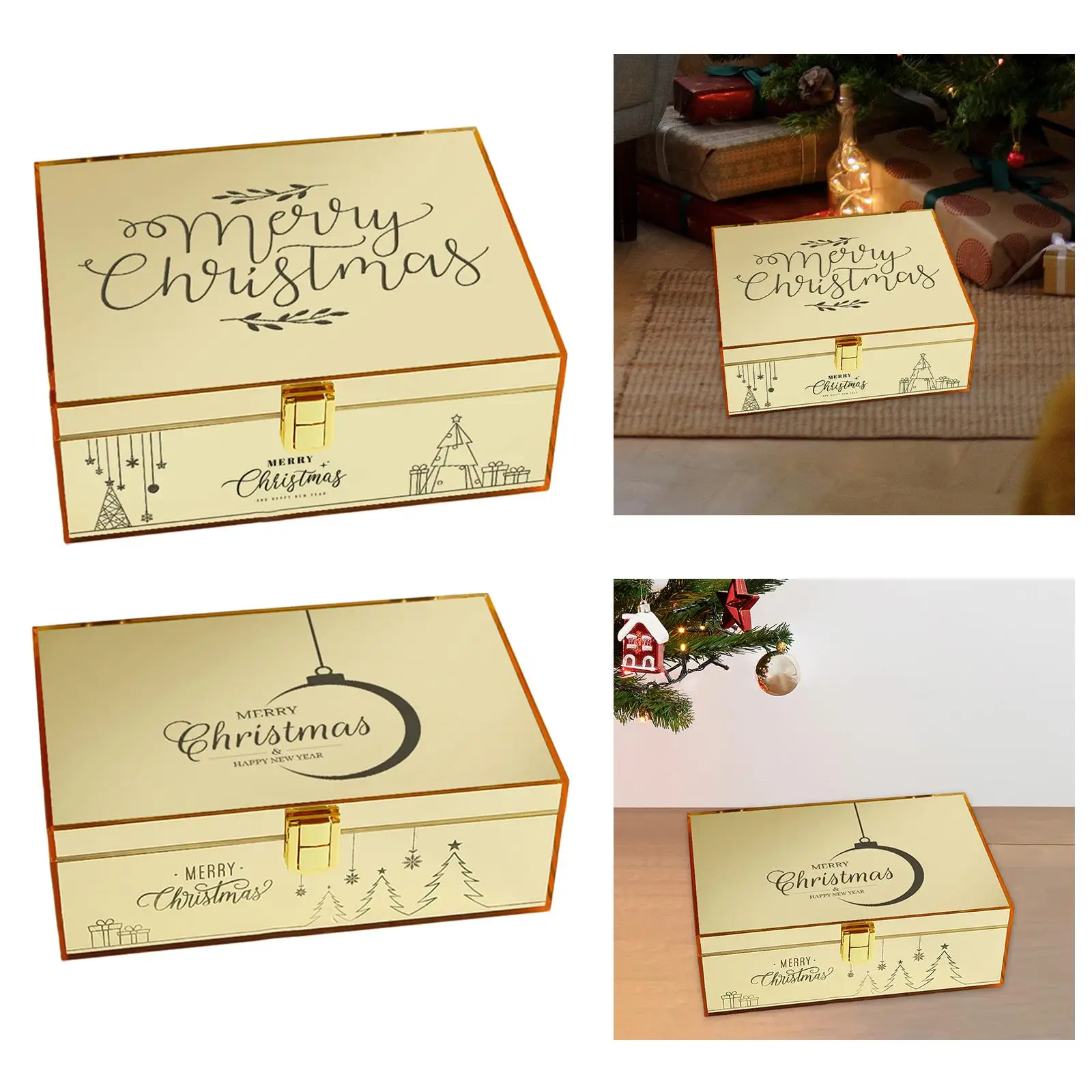 Gift Box with Lid Acrylic Present Boxes Acrylic Boxes Jewelry Boxes for Bridesmaid Christmas Wedding Graduation Birthday