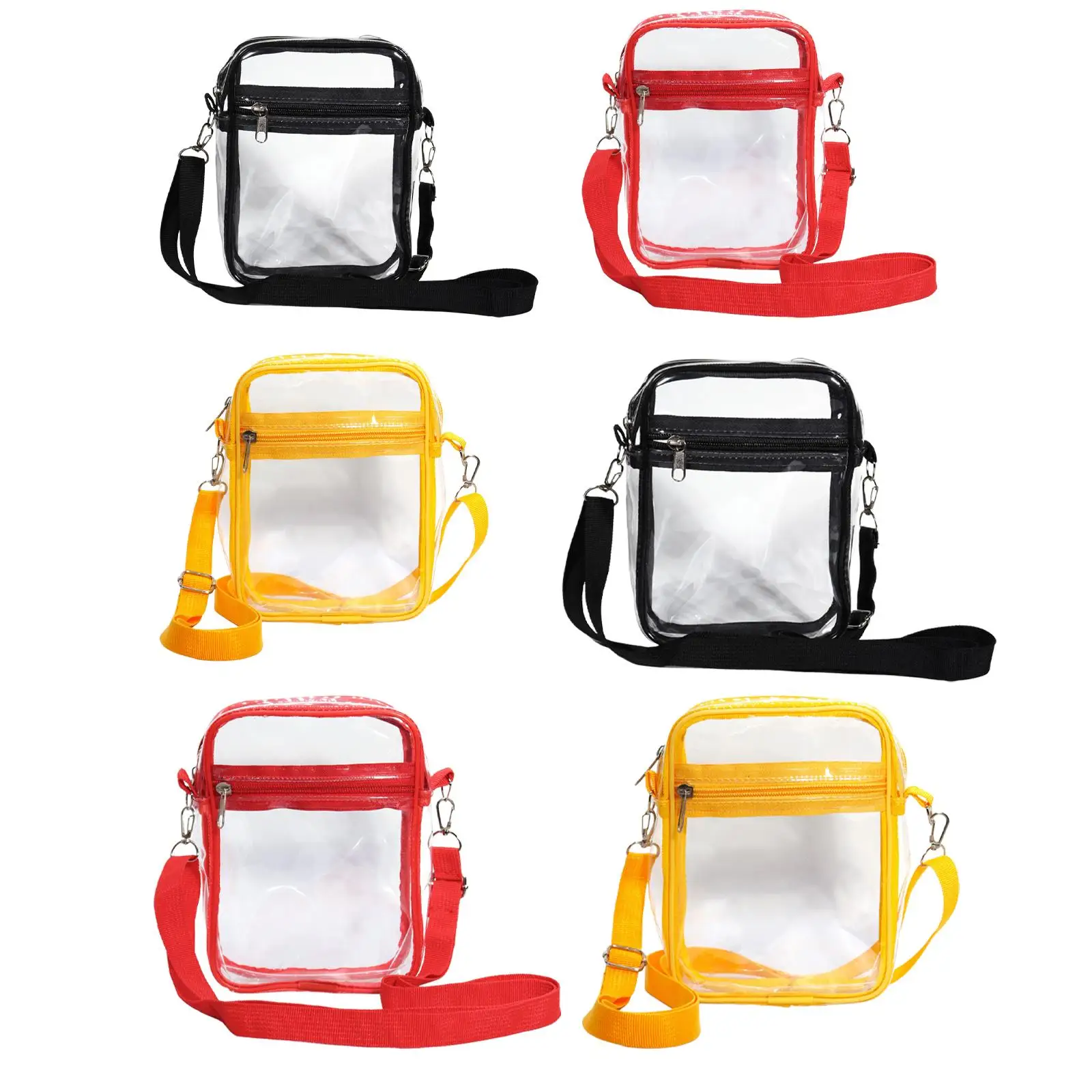Clear Bag PVC Waterproof Transparent Bag for Travel Airport Security Check Outdoor Sporting Events Sports