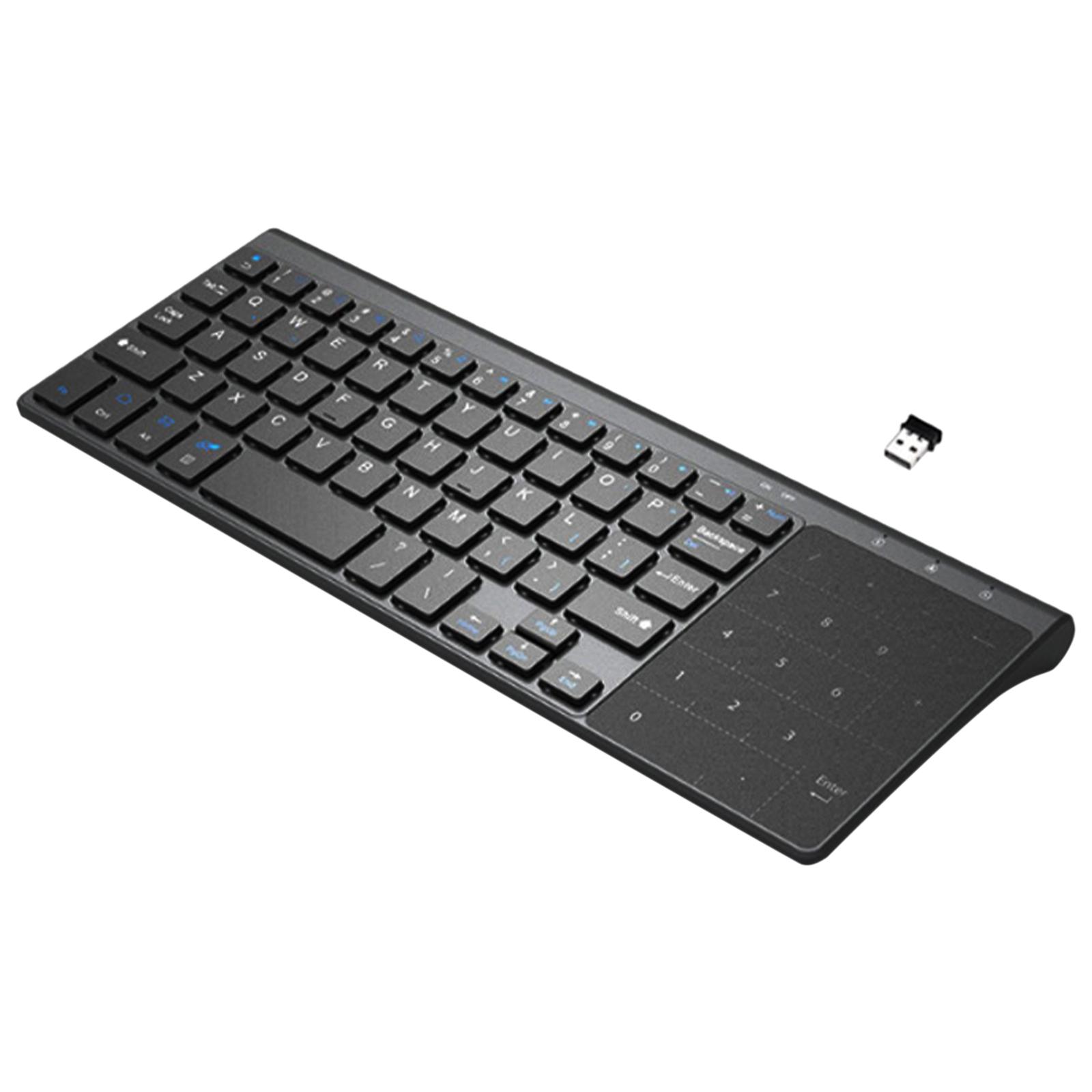 Mini Wireless Keyboard with USB Receiver Sensitive for PC Notebook Remote Keyboard Mouse Combo Portable Sensitive Touchpad Slim