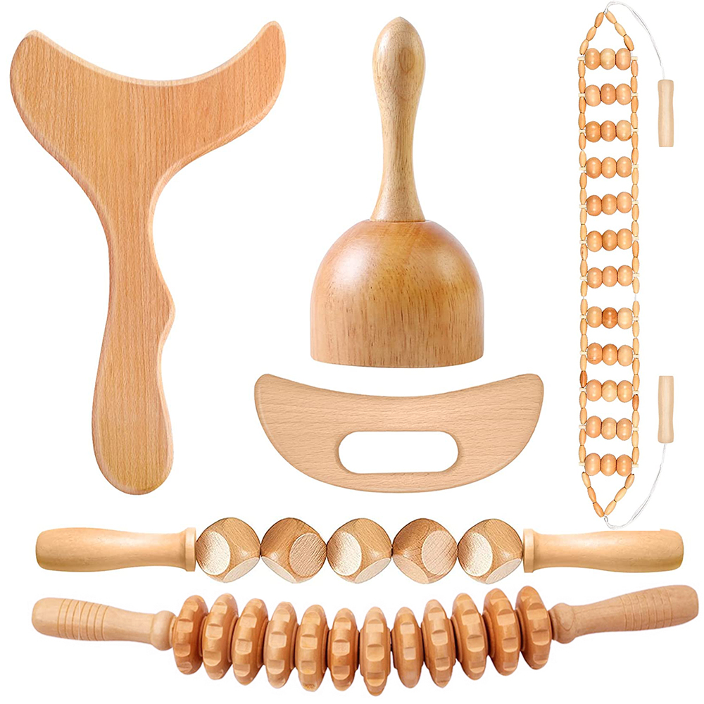 Best of Wood Therapy Massage Tools Maderoterapia Kit Wooden Massage Roller Body Sculpting Tools Set For Muscle Release Anti-Cellulite Reviews & Tips