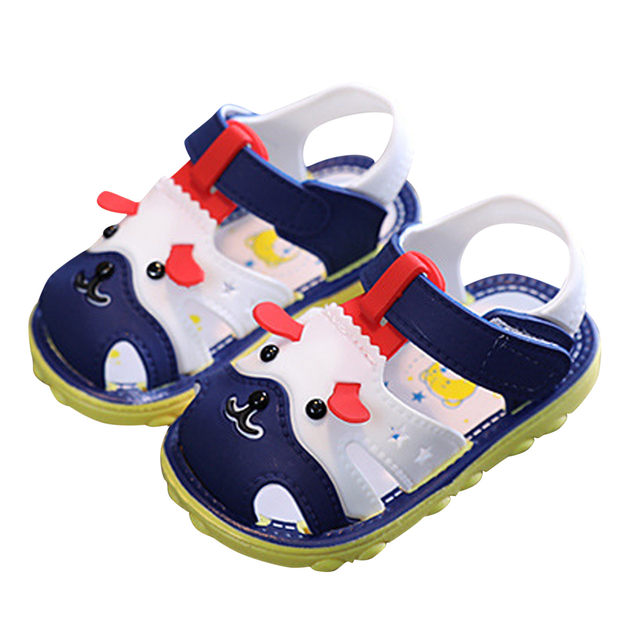 Boys Girls Summer Sandals Cartoon Dog Hook & Loop Sandals Closed Toe Slip  Premium Rubber Sole Toddler First Walkers Shoes 2022