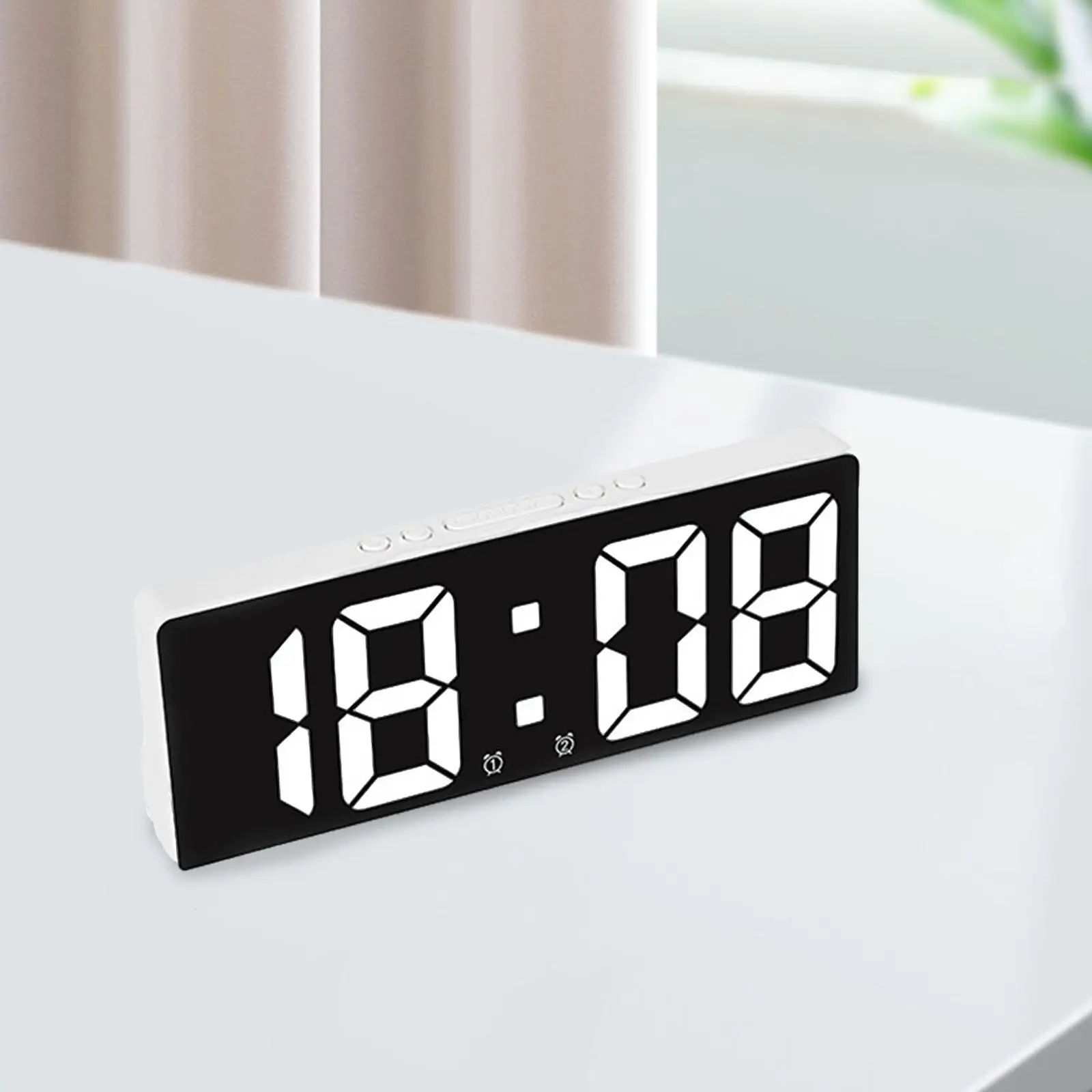 Large Number Alarm Clock Temperature Electronic USB Charger Table Large LED