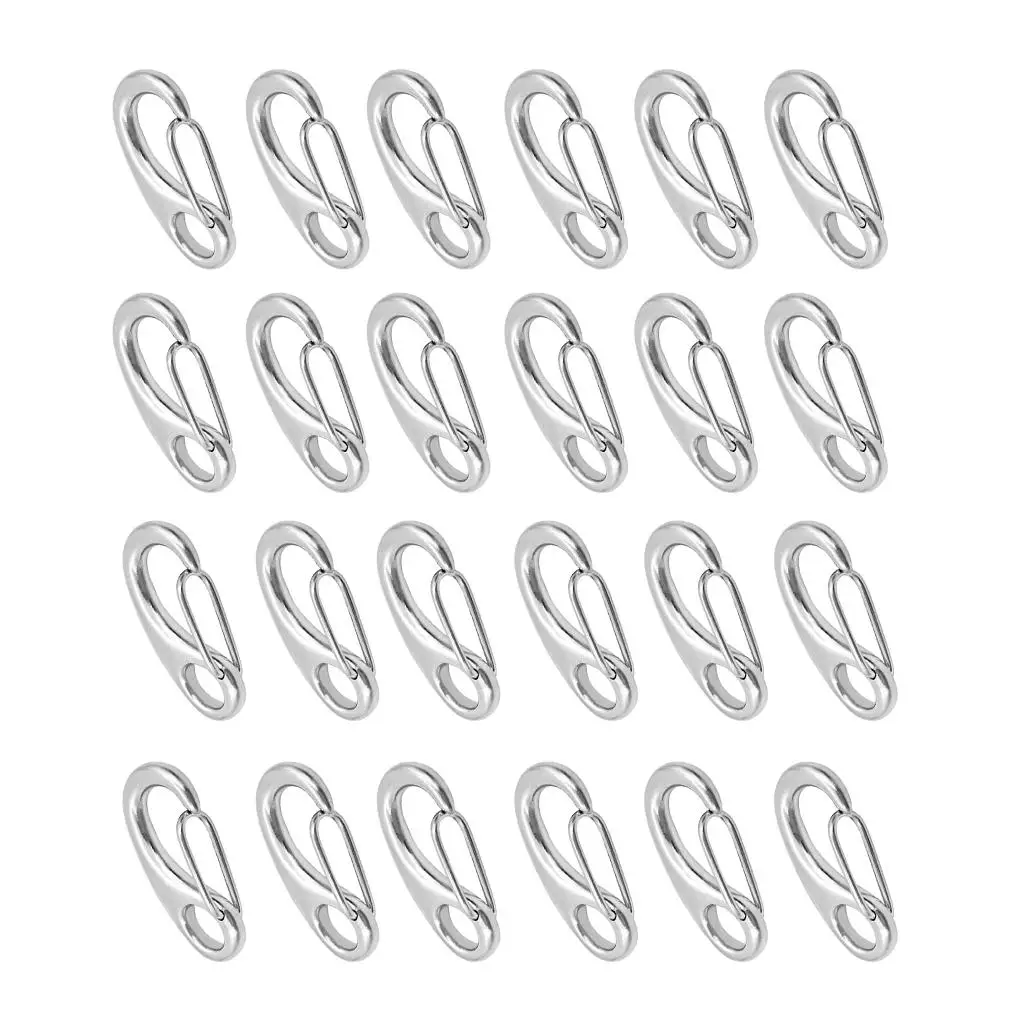 24Pcs Steel 50mm  Snap Hook Claw for Carabiner Outdoor Camping