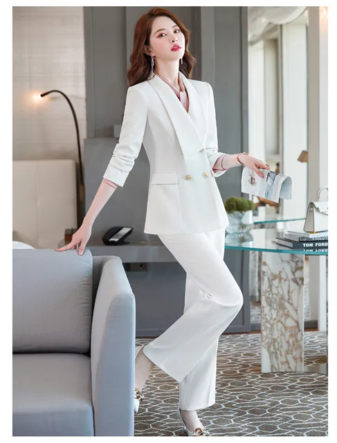 White 2 Pieces Modern Women Suit Blazer Pants Slim Fit Satin Silk Mother Of  The Bride Work Wear Fashion Causal Prom Tailored - Pant Suits - AliExpress