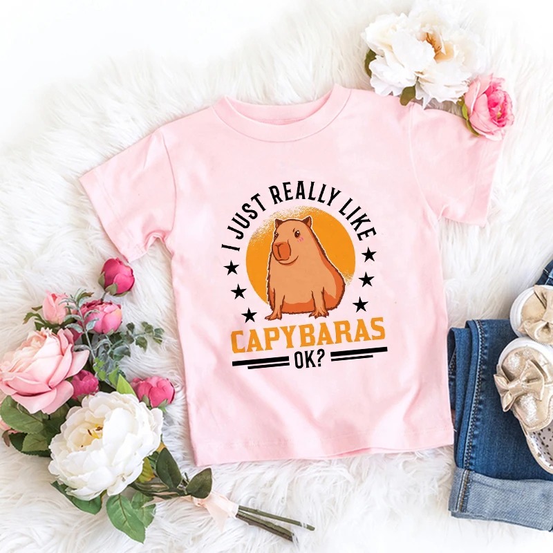 Title 12, Divertente Capybara Love T Shirt Bambini Kawaii...