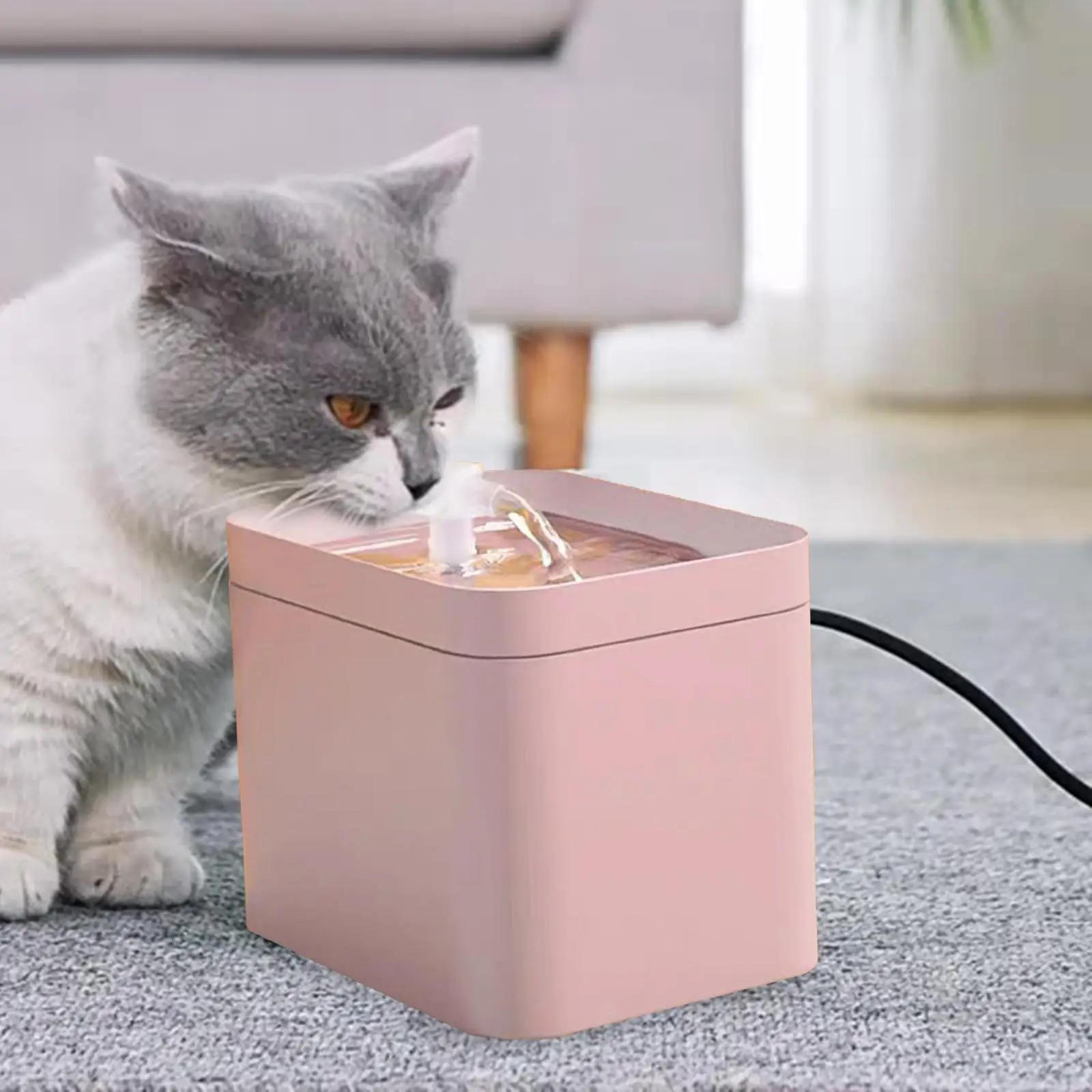 Pet Cat Water Fountain Water Dispenser Super Quiet Drinking Water Bowl USB