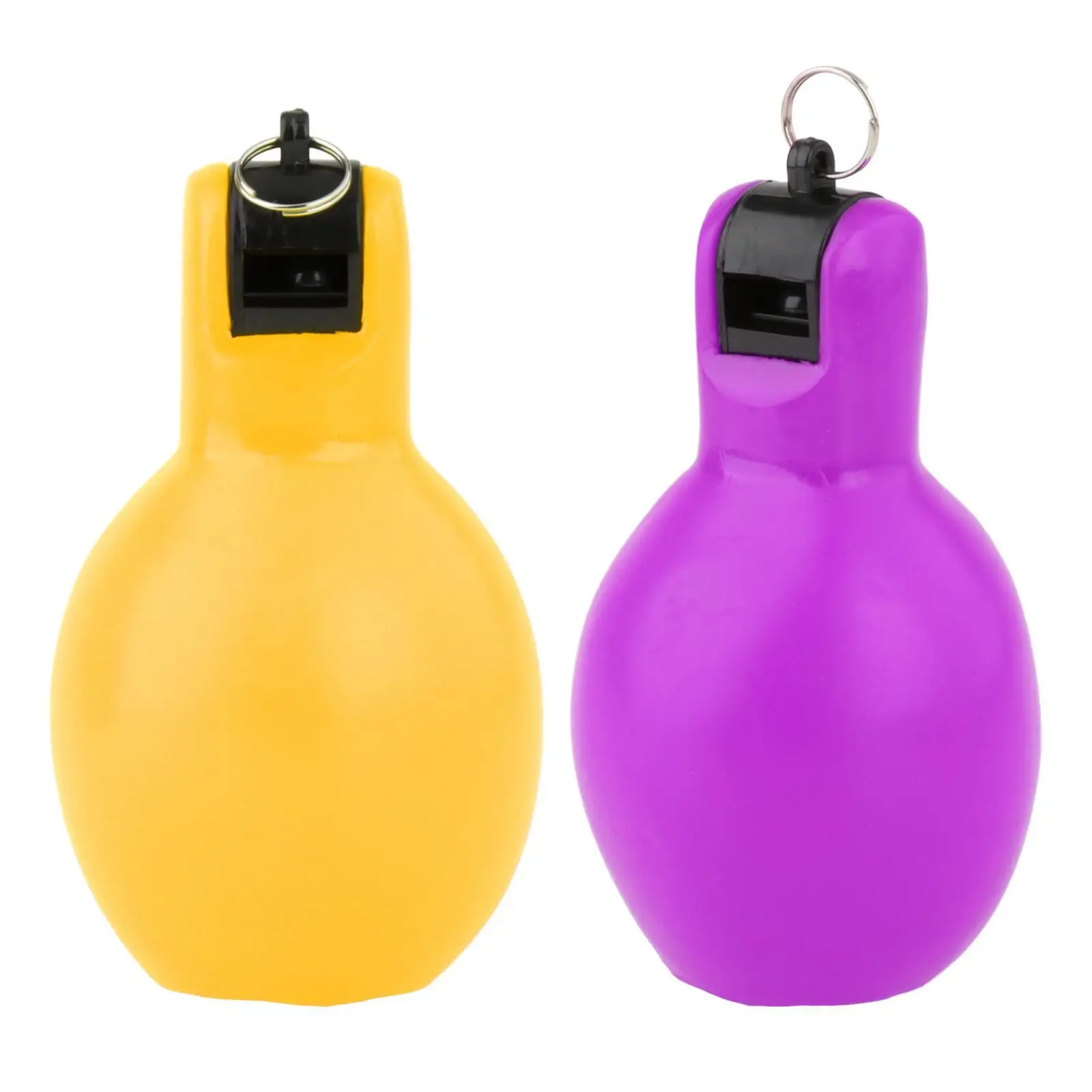 2pcs Hand Squeeze Whistles Sports Whistle Loud Sound Portable Trainer Whistle