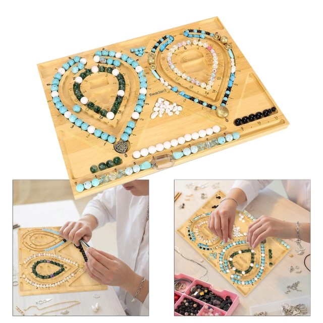 Bead Mat Beading Tray Bamboo Beading Board Trays Measuring Tools Bracelet  Making Tray Bead Board Designs Jewelry Tool X3UD - AliExpress