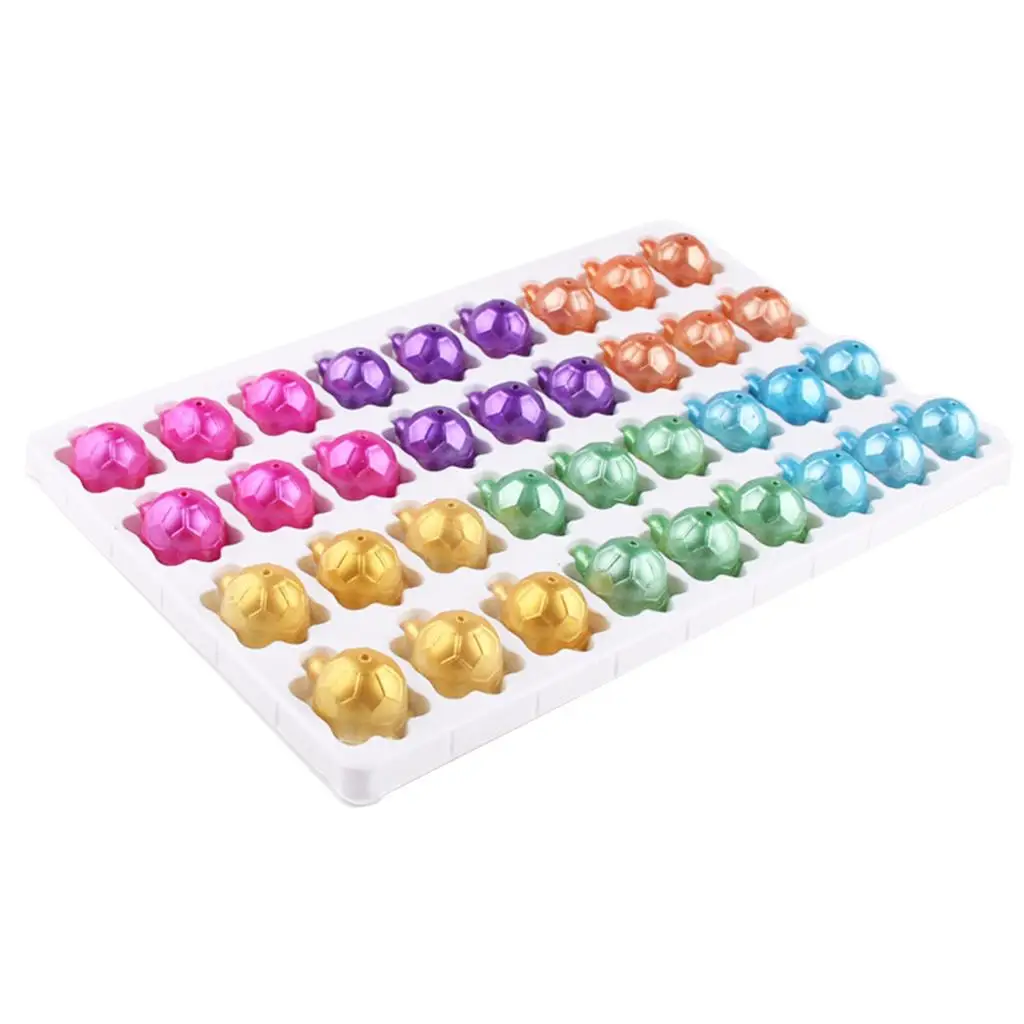 36 Pieces Colorful Turtle Eggs Hatching Toy with Mini Tortoise Figures Inside