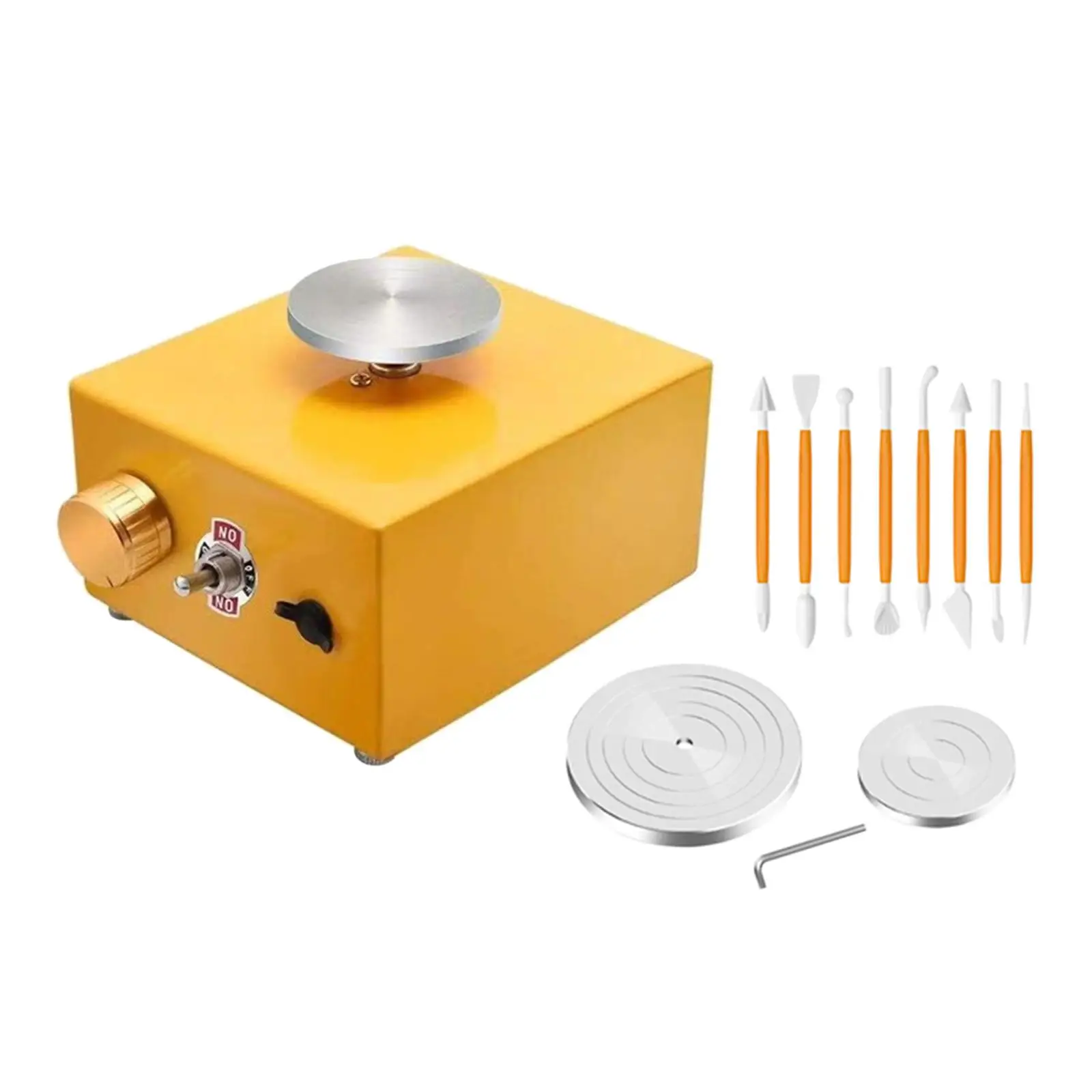 Electric Pottery Wheel Mini Turntable Crafts Clay Making Wheel Ceramic Tool Machine for Children Adults Home Use Beginner