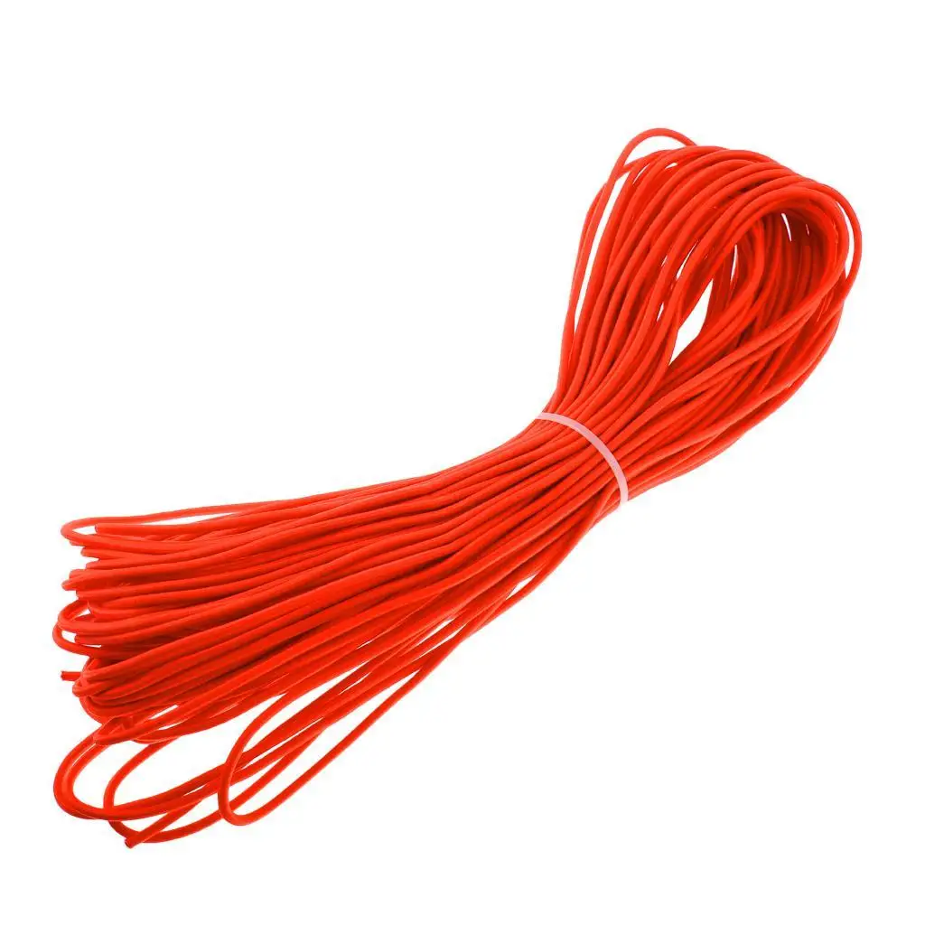 Orange 3mm 0.5-100m Strong Bungee Rope Shock Cord Tie Down Strap Trailer Boat Kayak/ Replacement Tent Folding Rod Elastic Rope