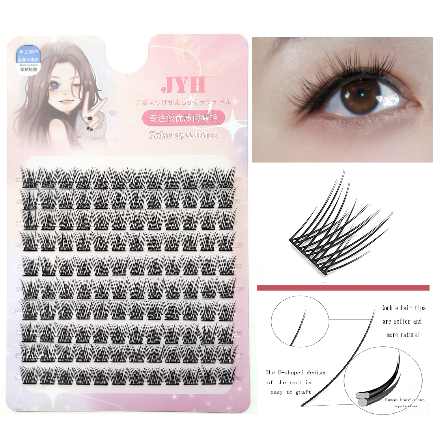 Best of ADIYA Double Pointed Flat U Shaped Design For Softer And Easier To Operate Segmented Cluster Lashes DIY Individual Eyelashes Reviews & Tips