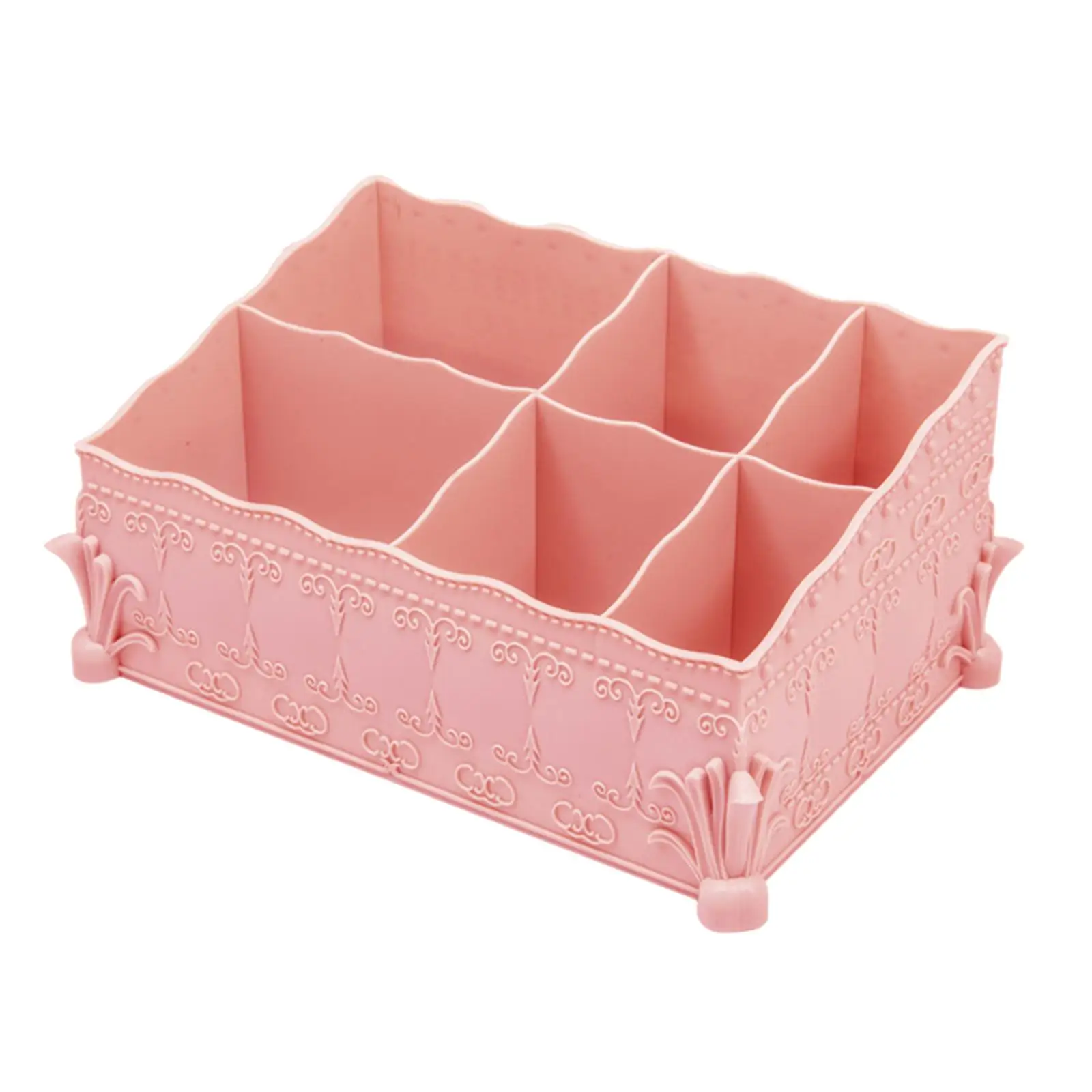 6 Grids Cosmetic Storage Box Makeup Brushes Organizer for Bathroom