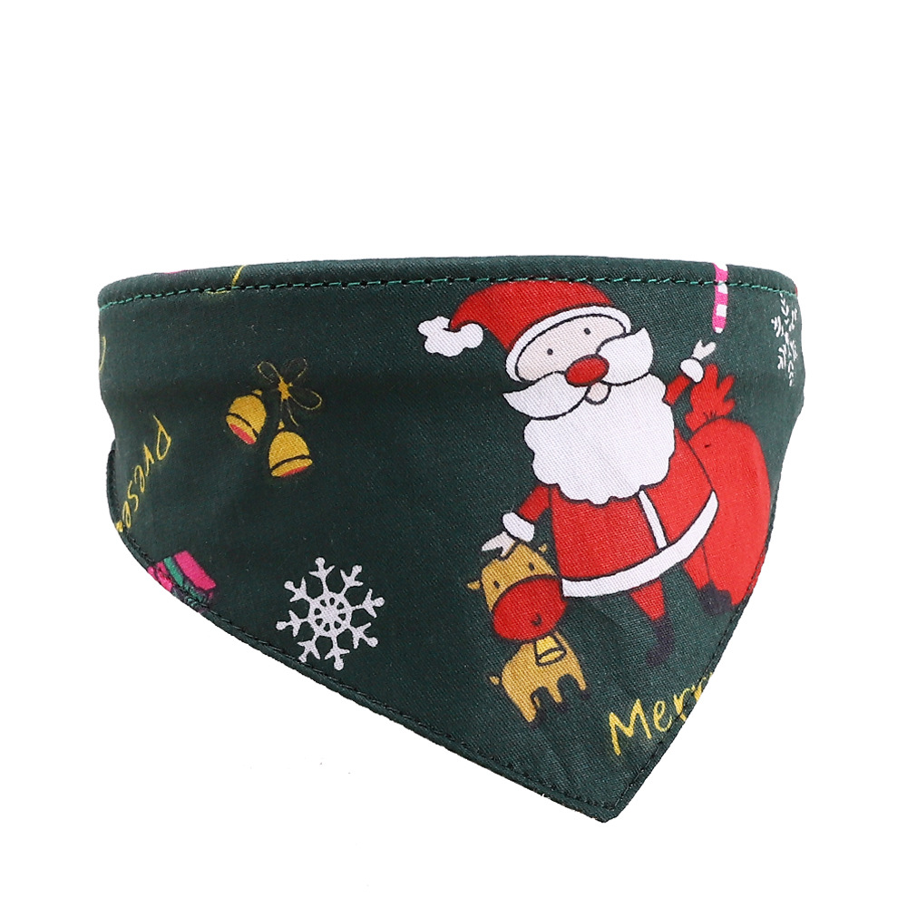 Bandanas De Noël Pour Chien - Lot De 2 Foulards Triangle Festifs - Cadeau Mignon Pour Animaux