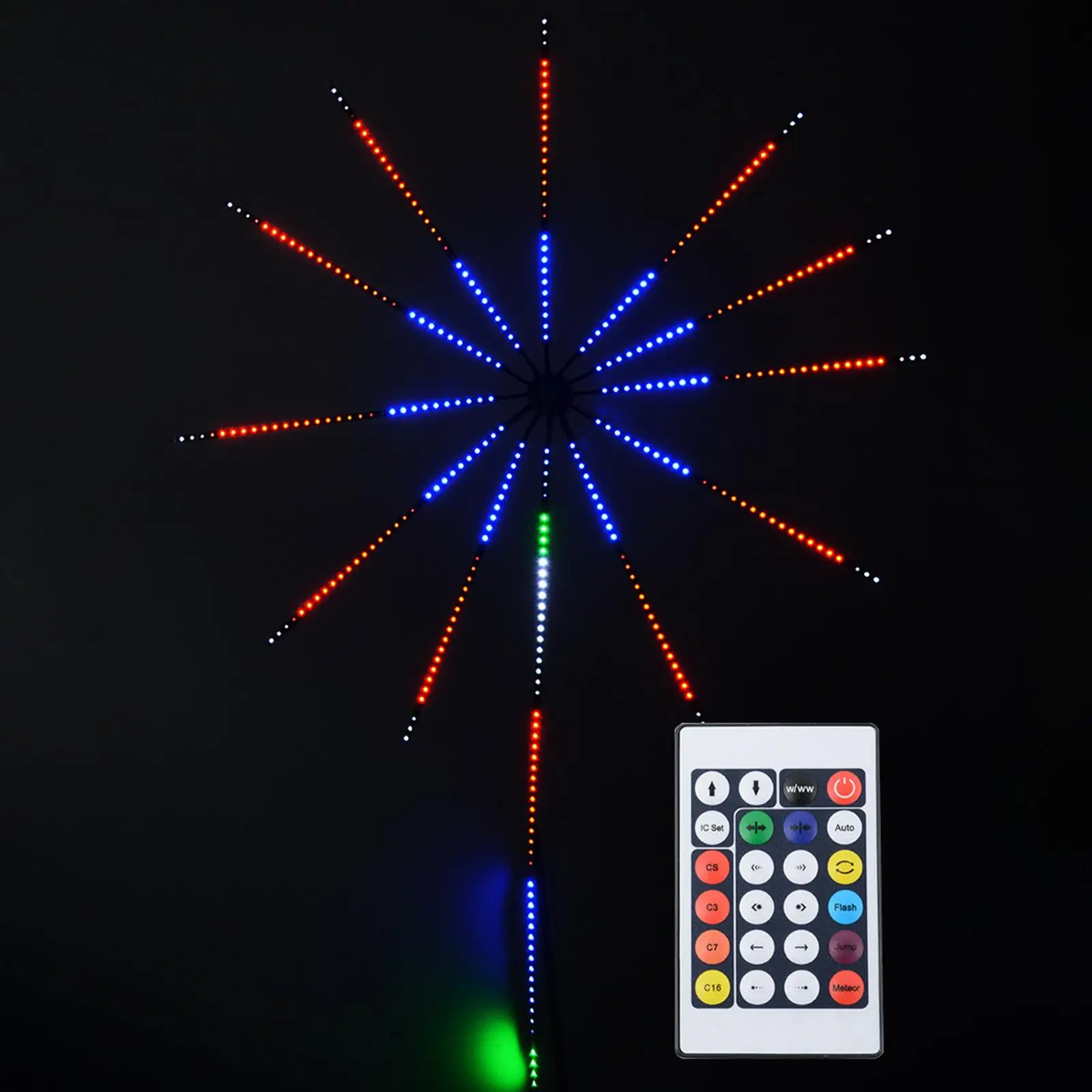 Fireworks RGB LED Strip Light Festoon Fairy Light Music Control Lamp Wedding Christmas Room Decor Light Tape